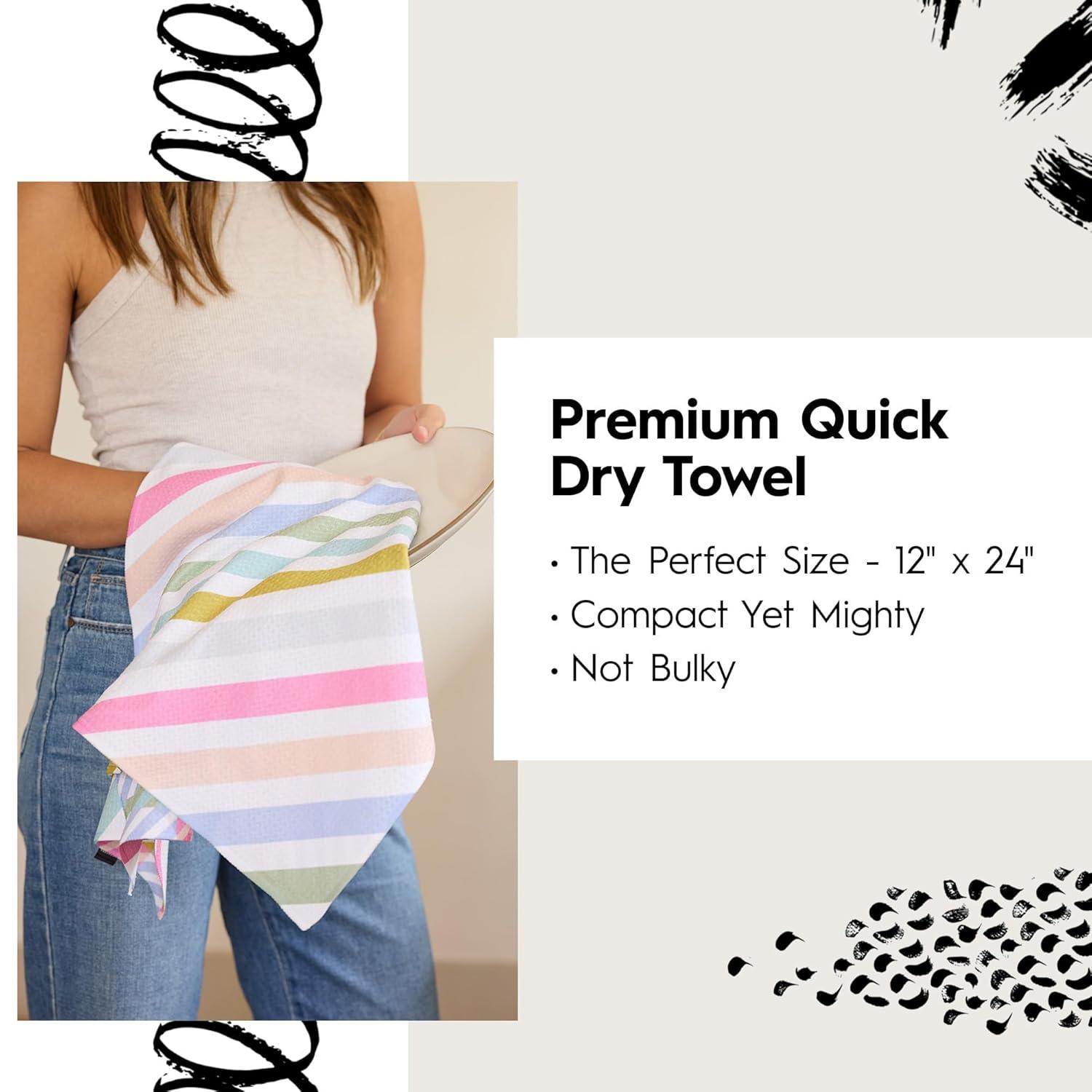 GEOMETRY Spring Kitchen Towels – Spring & Summer Quick Dry Microfiber Cloth Dish Towels for Kitchen Drying – Premium Quick Dry Towel, 2-Pack Set (Honeycrisp Red and Granny Smith Gingham)