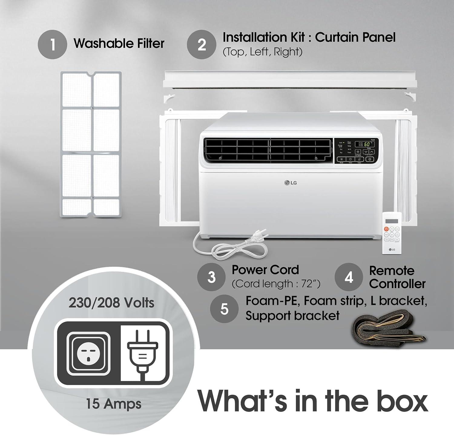 LG 14,000 BTU DUAL Inverter Smart Wi-Fi Enabled Window Air Conditioner for up to 700 sq. ft.