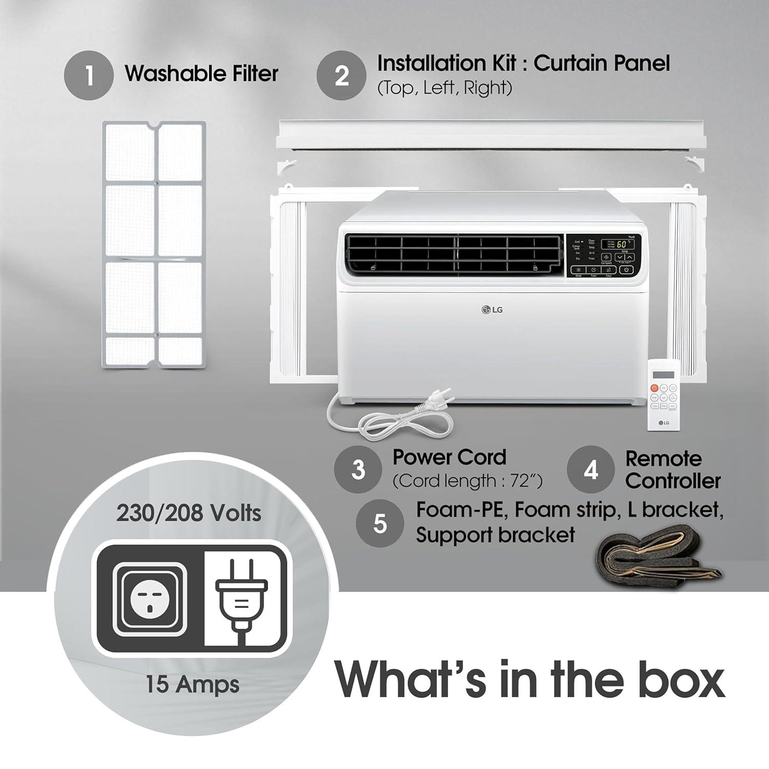 LG 14,000 BTU DUAL Inverter Smart Wi-Fi Enabled Window Air Conditioner for up to 700 sq. ft.