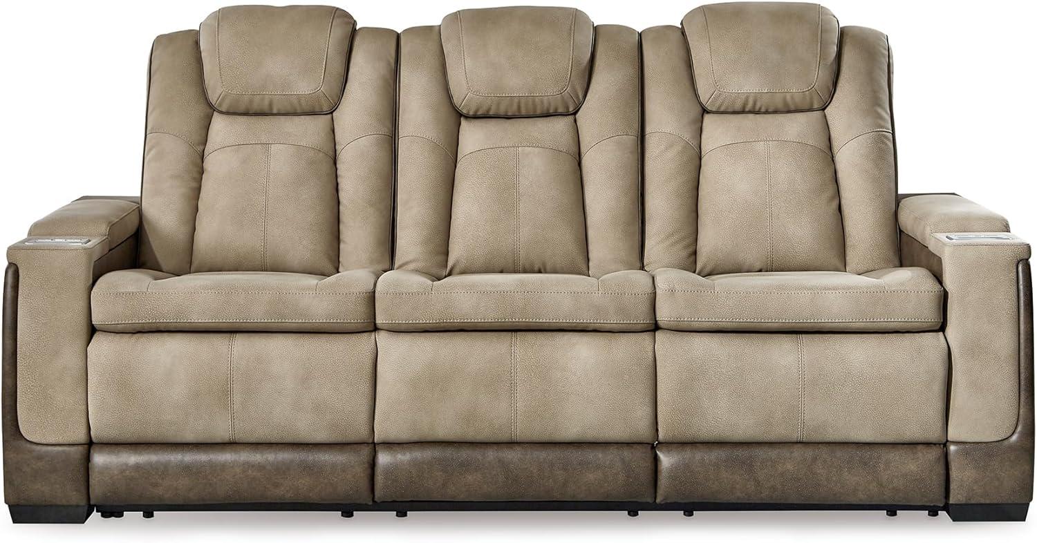 86'' Faux Leather Power Reclining Sofa