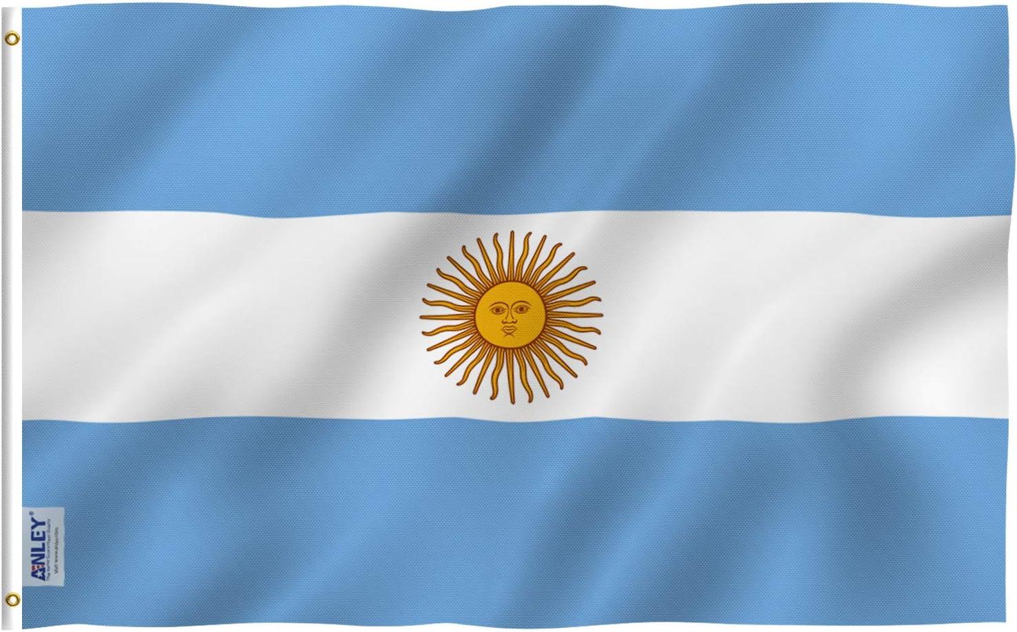 Argentina Flag 3x5 Foot Polyester with Brass Grommets