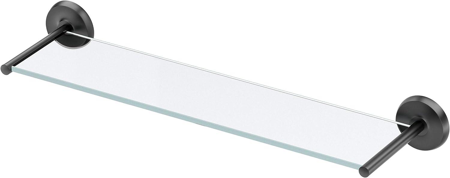 Gatco 5077MX Designer II Vanity Glass Shelf, Matte Black