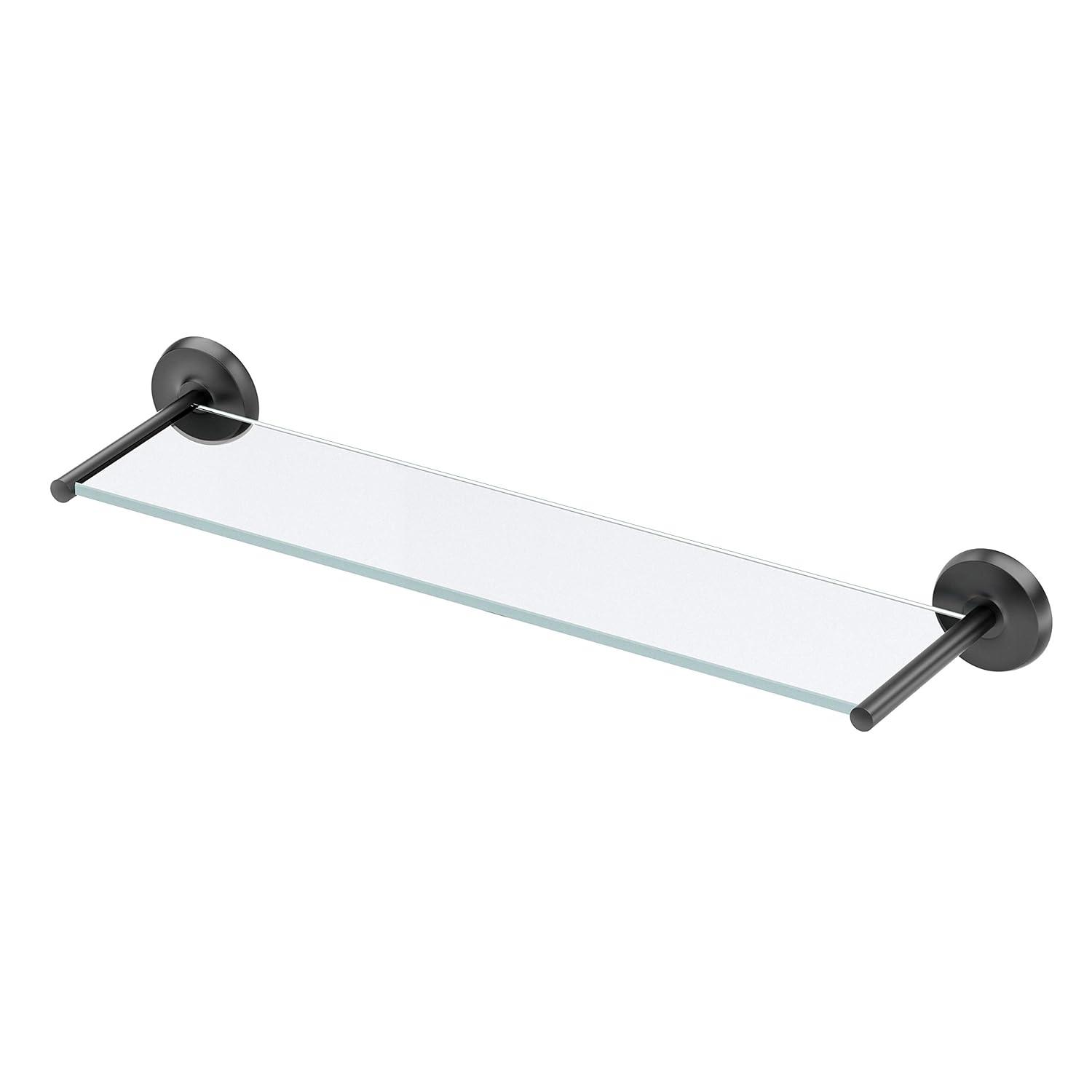 Gatco 5077MX Designer II Vanity Glass Shelf, Matte Black