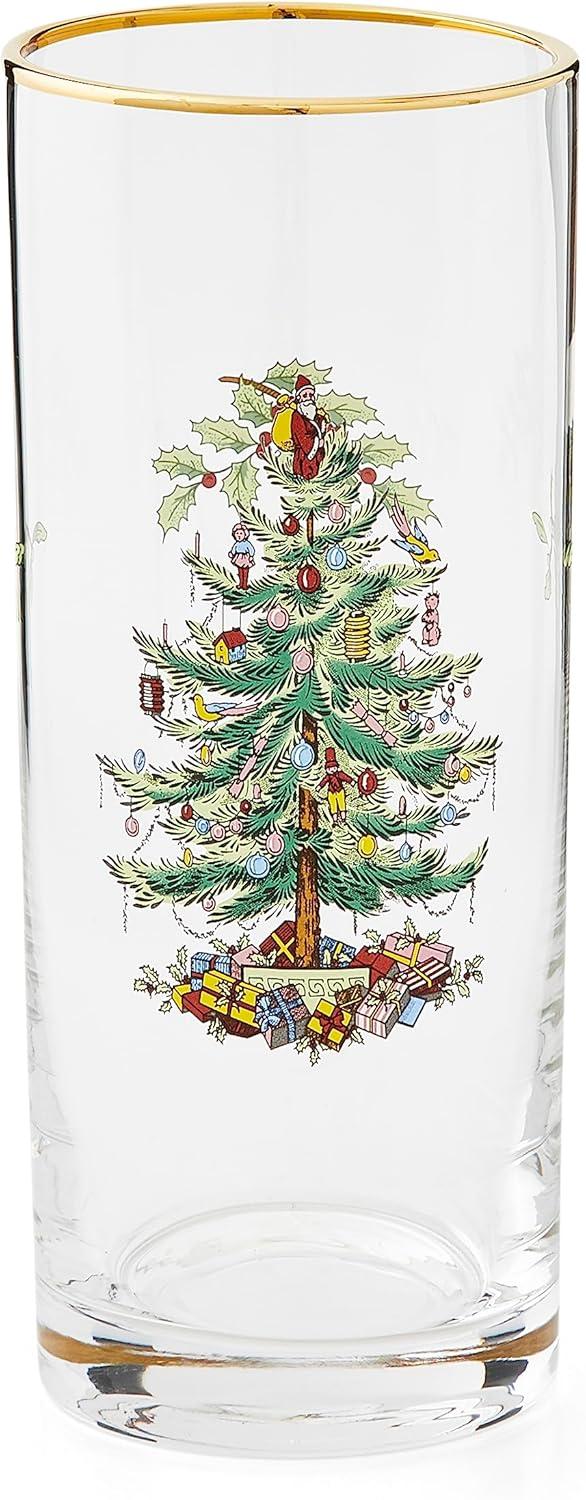 Spode Christmas Tree Highballs, Set of 4 - 15 oz.