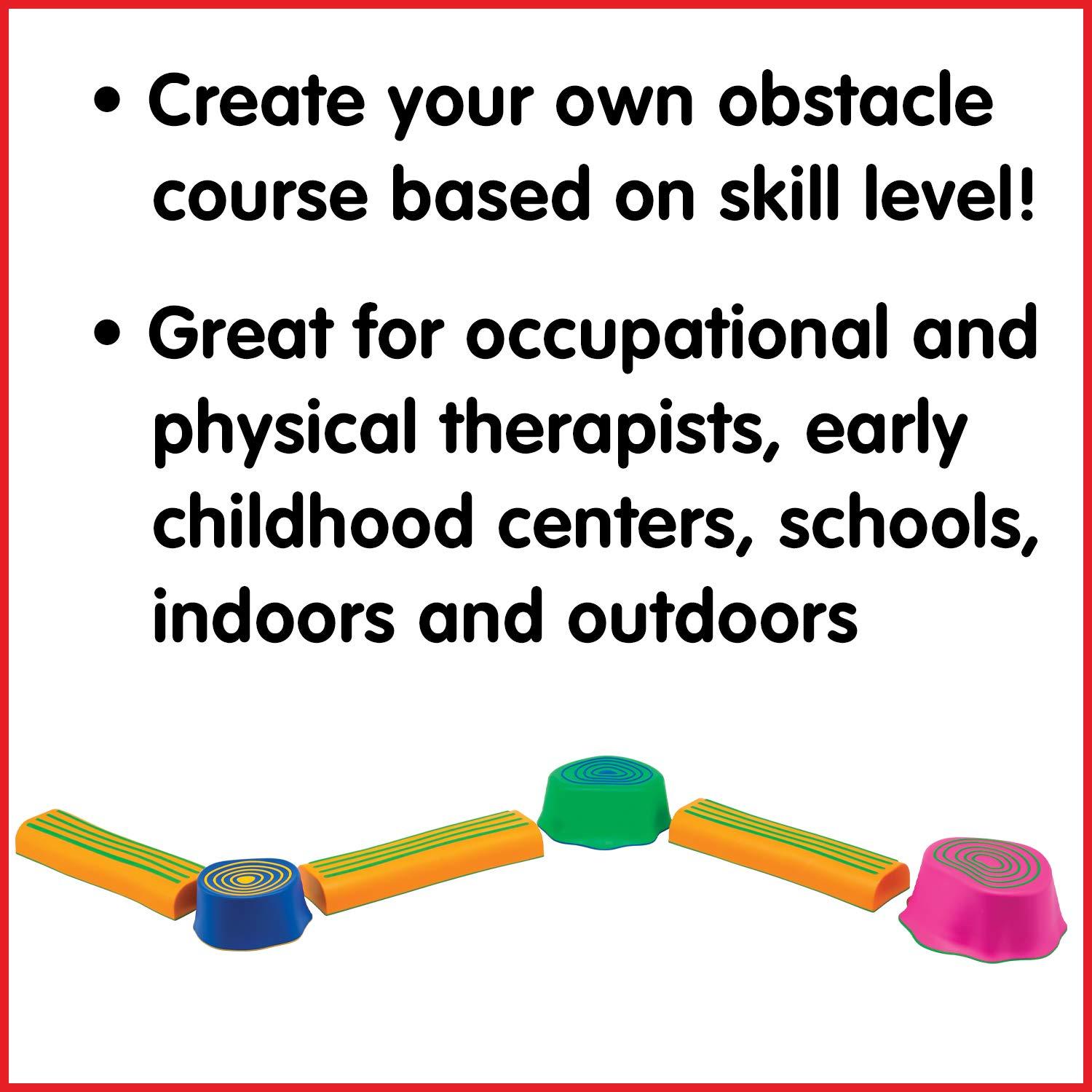 Colorful Plastic Stumps and Logs Obstacle Course Set