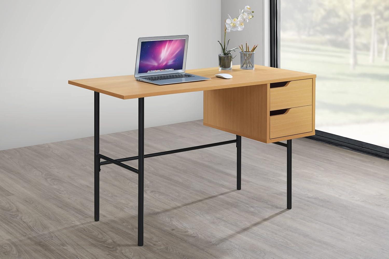 OSP Designs Metal Base Writing Desk