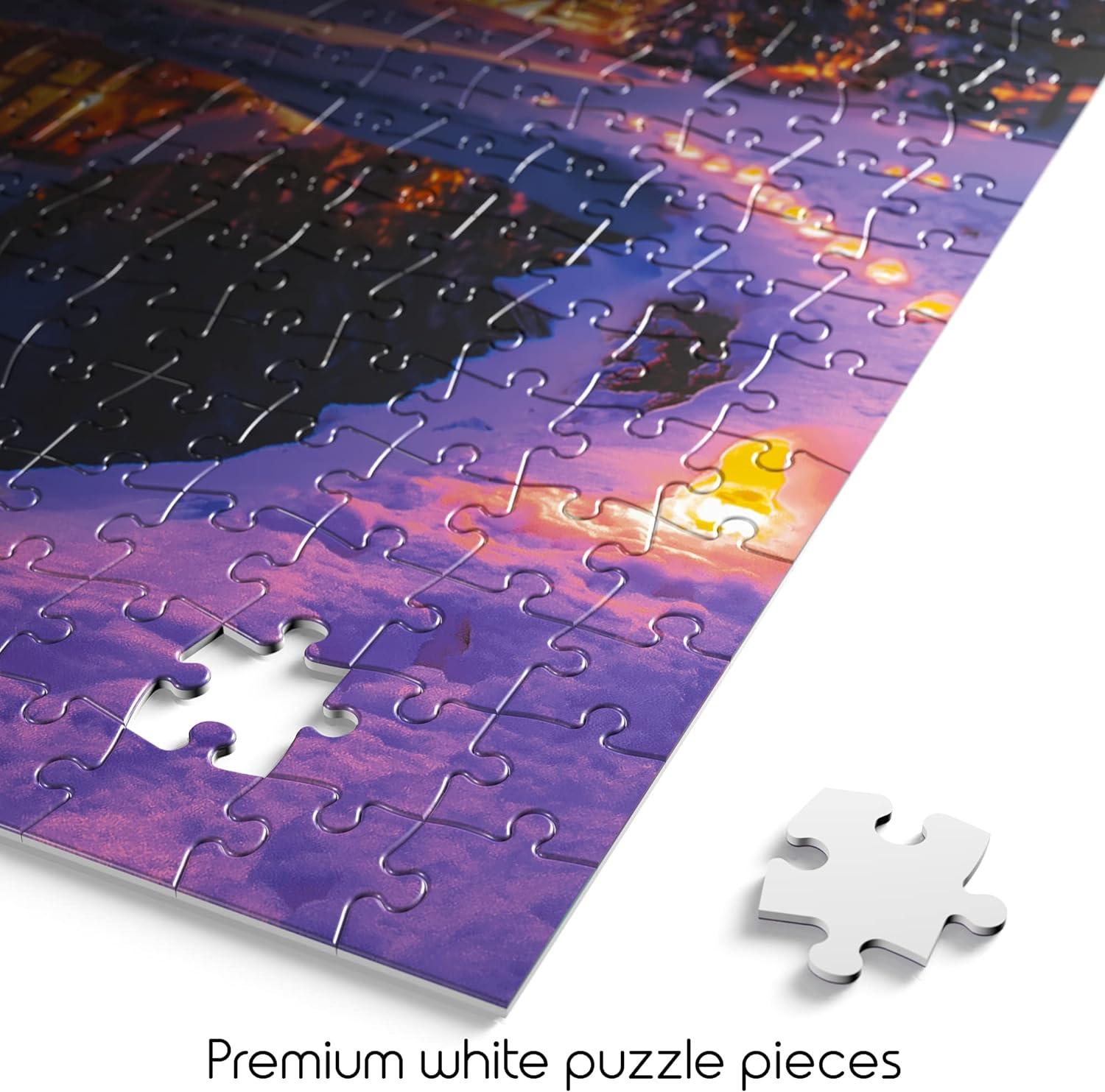 Northern Lights Woods 500-Piece Premium White Chipboard Jigsaw Puzzle