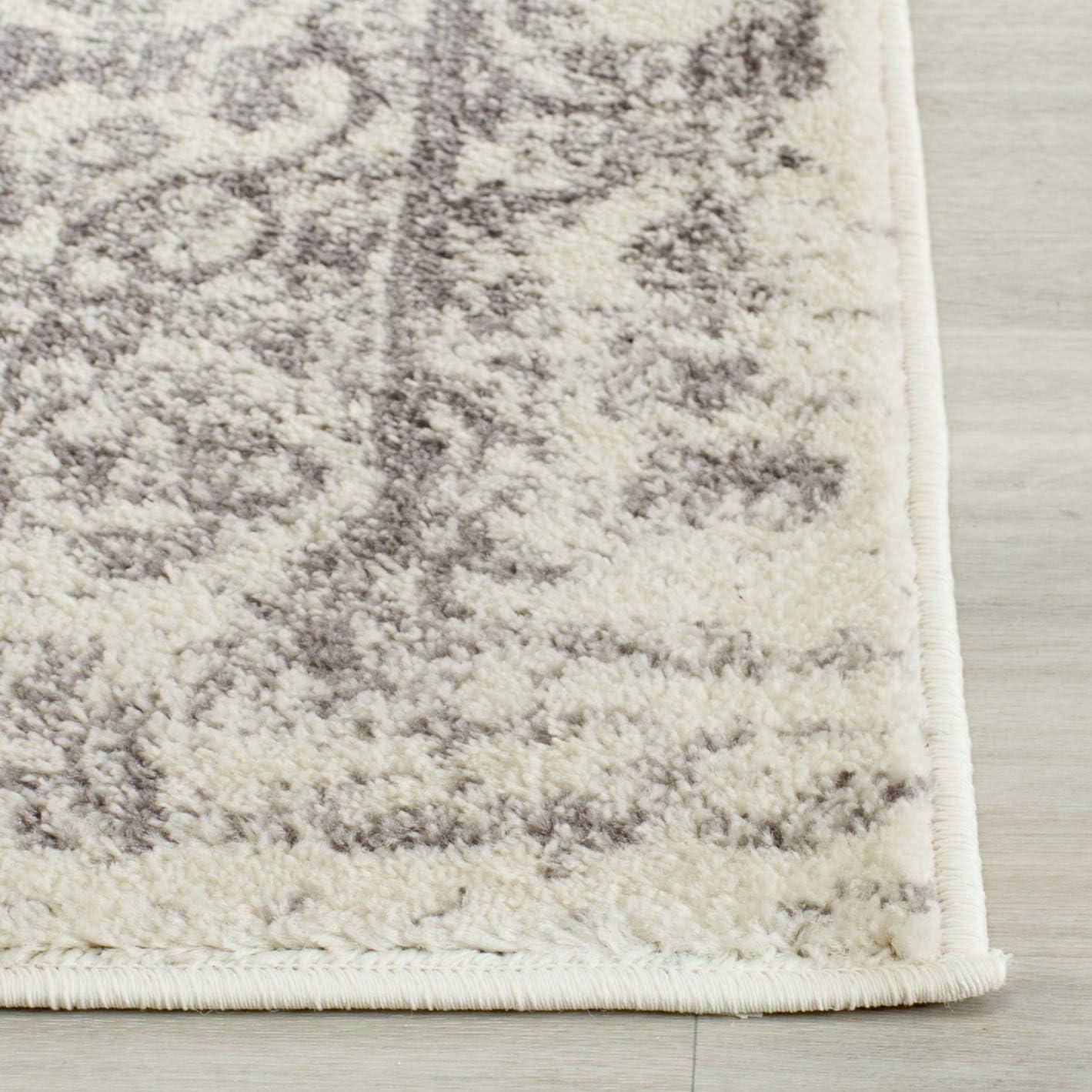 Adirondack ADR101 Power Loomed Runner Rug - Ivory/Silver - 2'6"x10' - Safavieh.