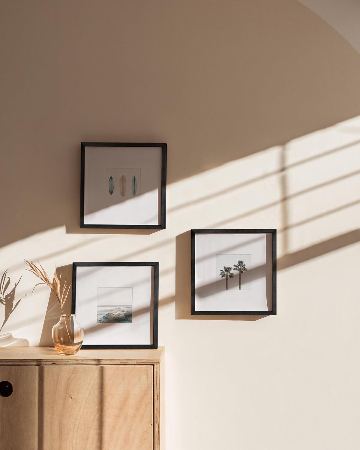 Haus and Hues Matted Square Metal Picture Frames (Set of 3) | Wayfair