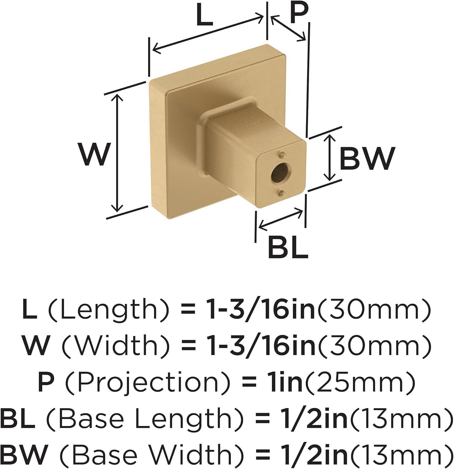 Amerock Monument Cabinet or Furniture Knob, 1-3/16 inch (30mm) Length