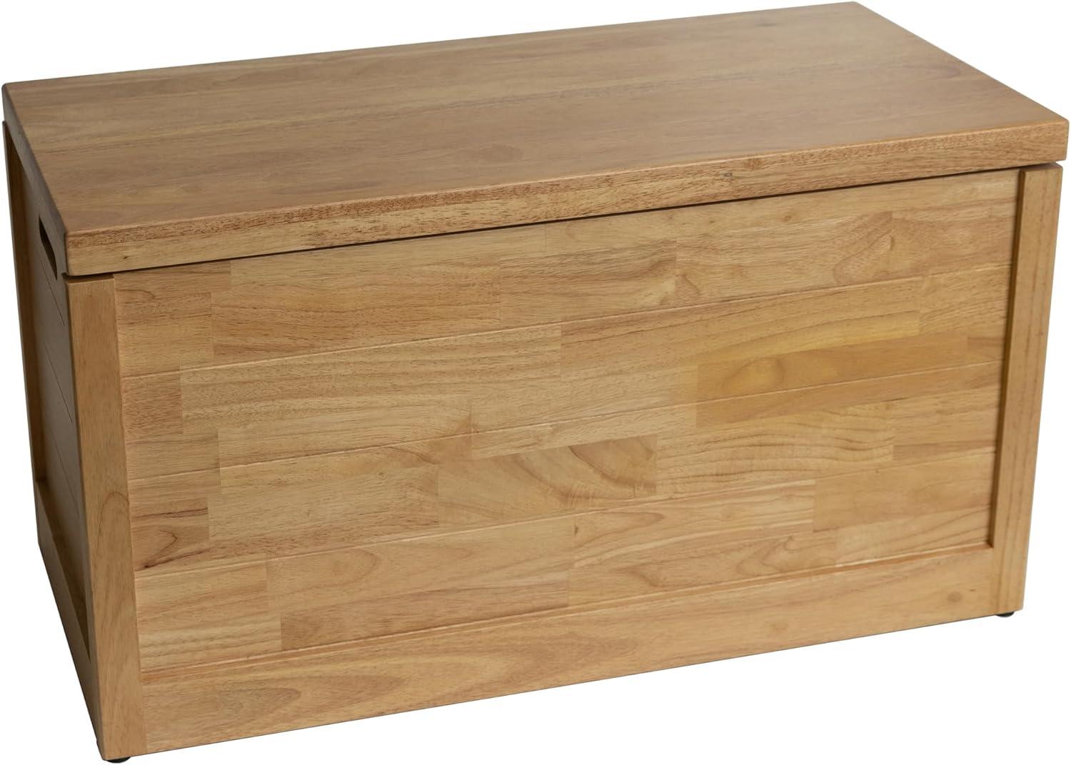 eHemco Heavy-duty Solid Hardwood Blanket Chest, Storage Trunk, Natural