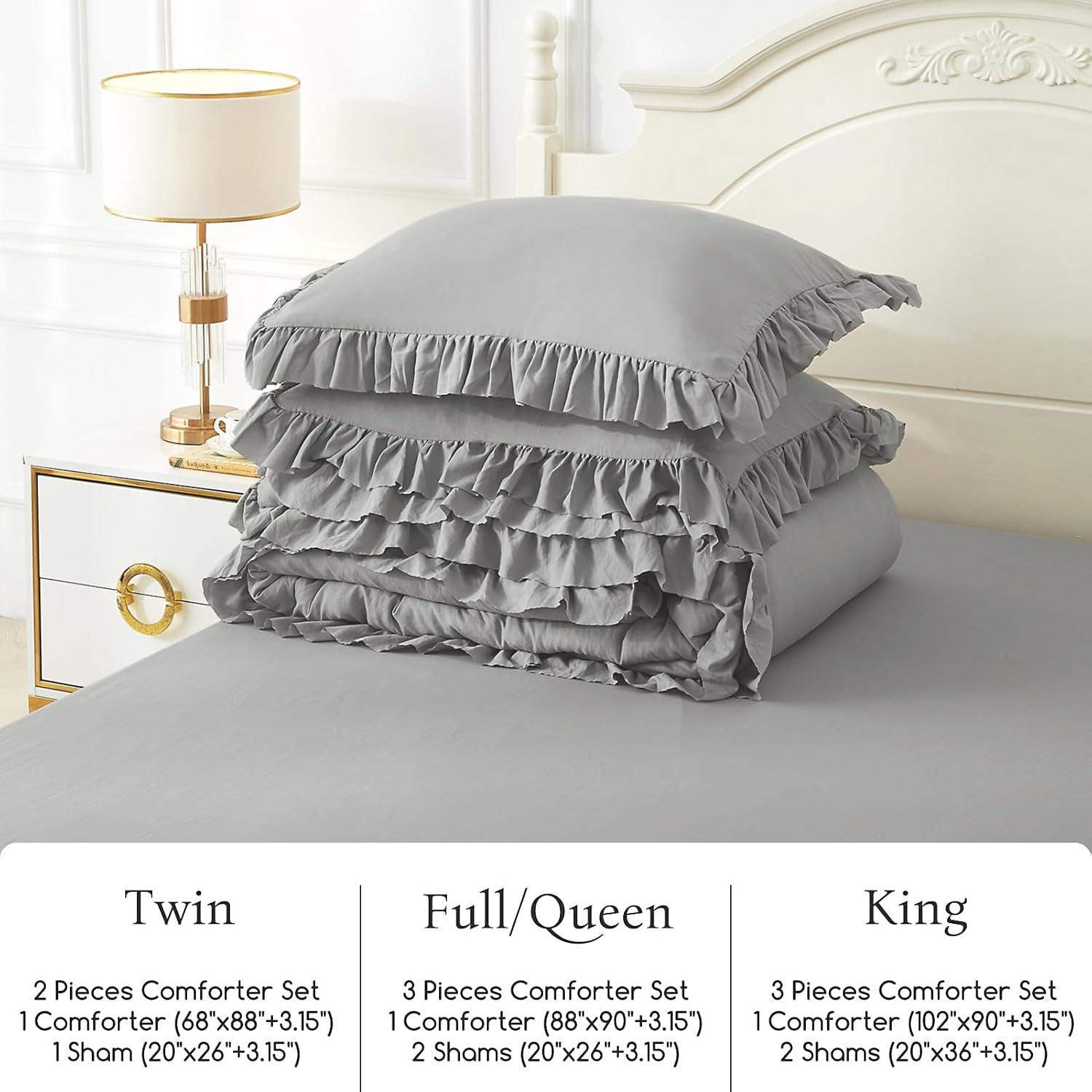 Lush Decor Reyna Microfiber 3 Piece Comforter Set