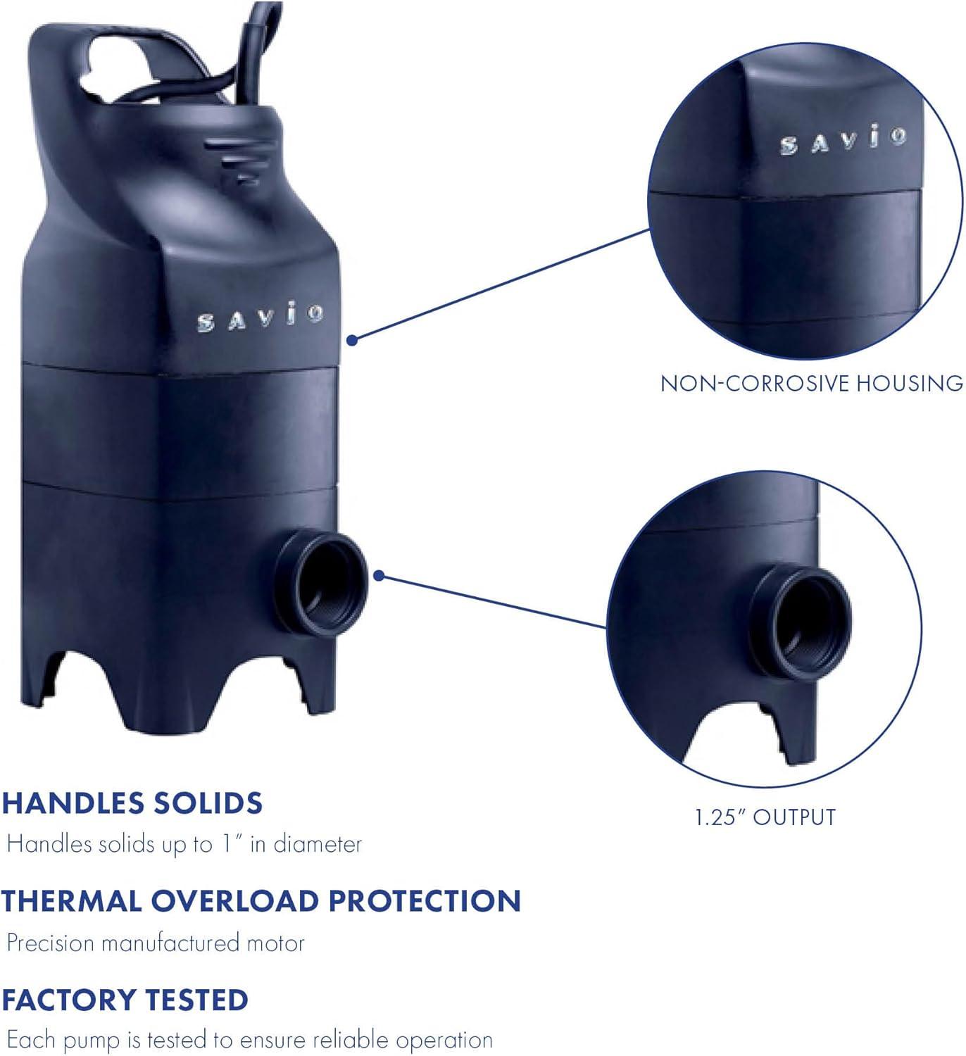 Savio WMS3600 - Water Master Solids 3,600 GPH Submersible Pump