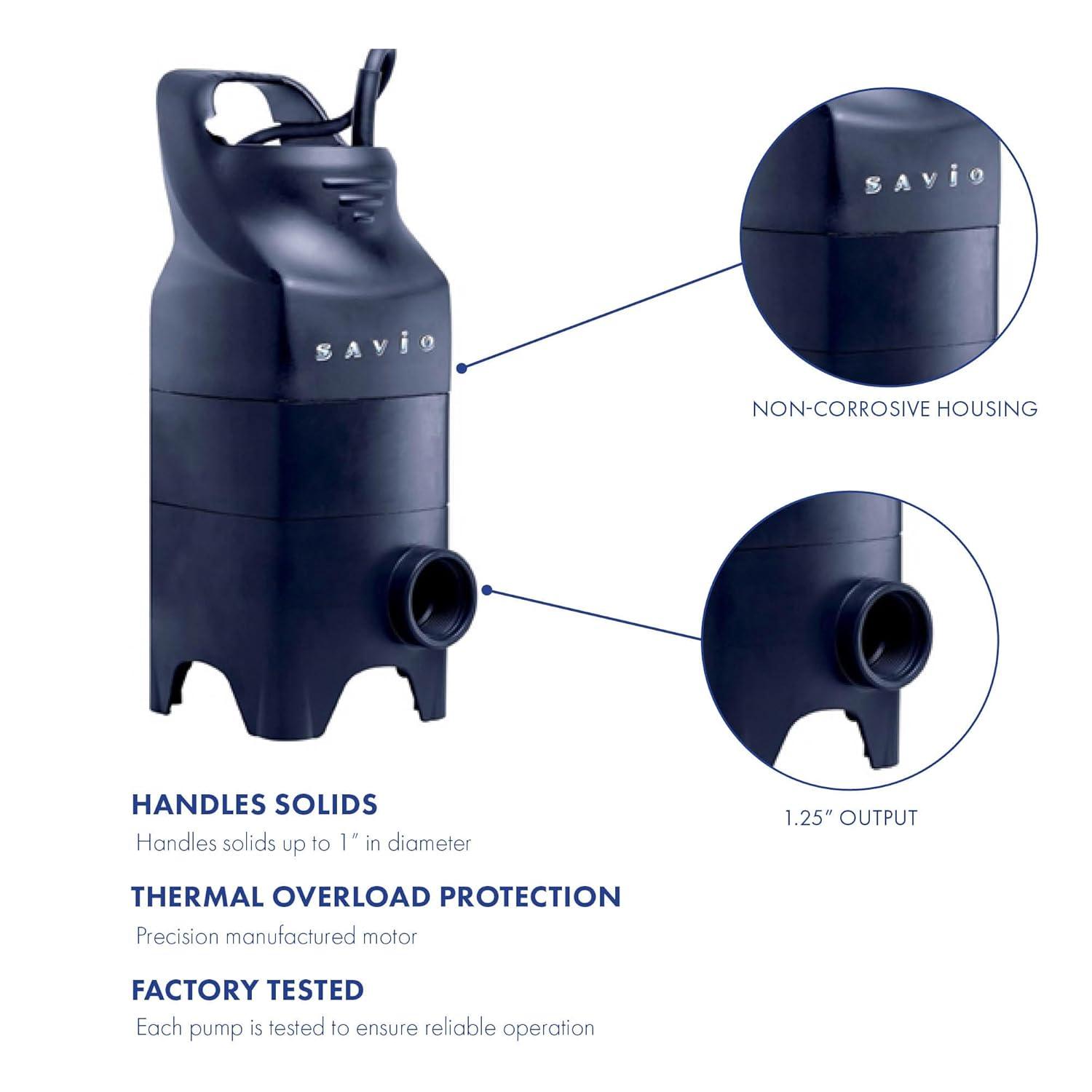 Savio WMS3600 - Water Master Solids 3,600 GPH Submersible Pump