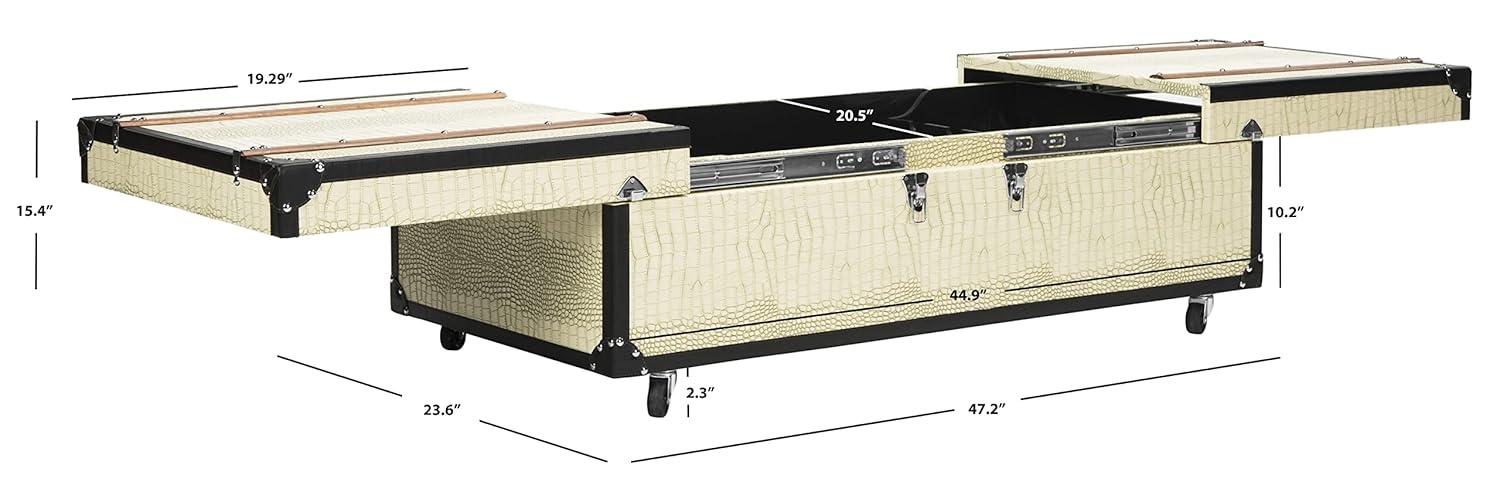 Zoe Trunk/Coffee Table - Cream - Safavieh