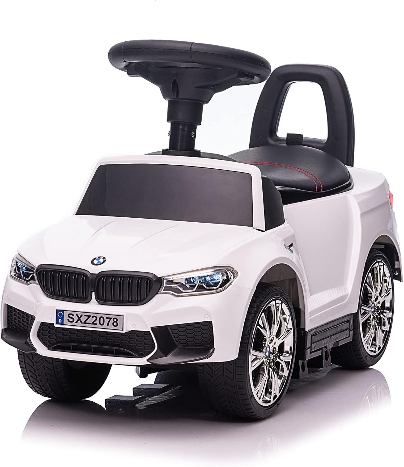 Towallmark Officially Licensed BMW Ride On Push Car for Toddlers, Push Car 4 in 1 with Horn, Adjustable Handle, Guardrails, Kids Ride on Toys Updated Large for 1-3 (White)