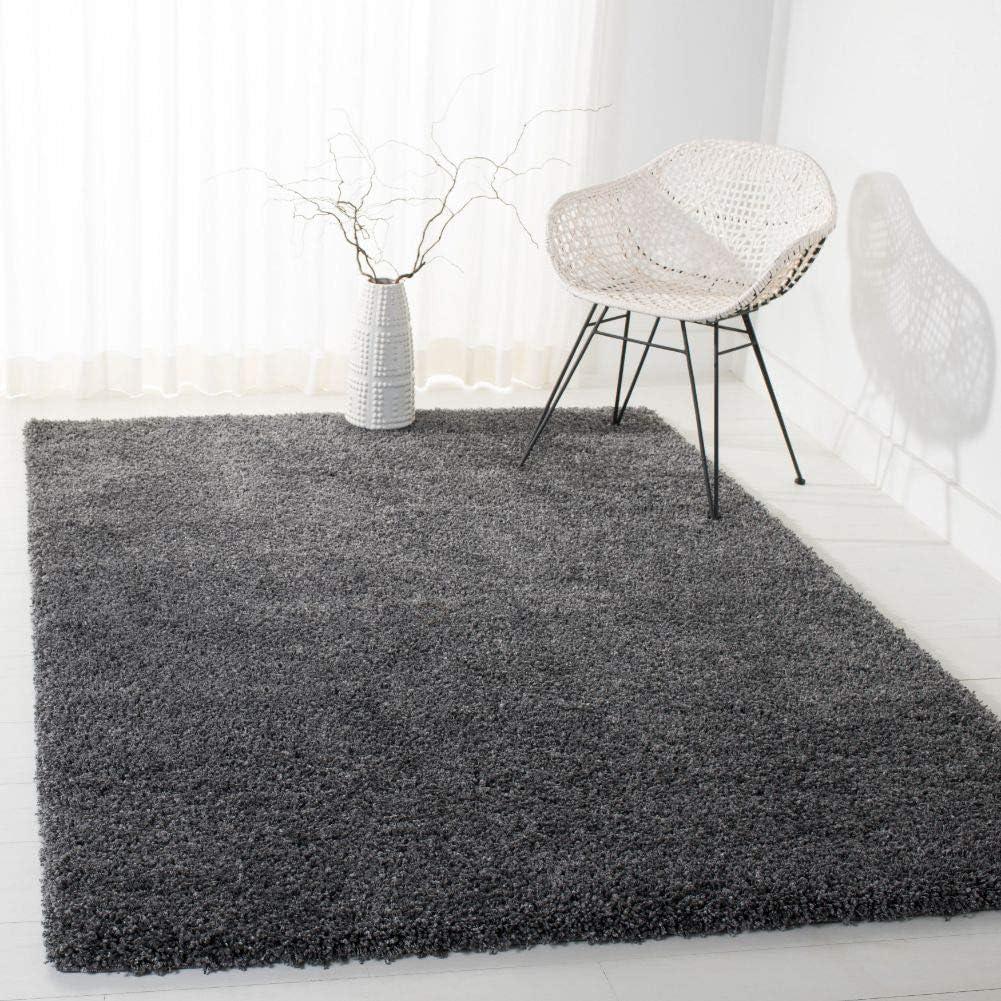 Shag SG151 Power Loomed Indoor Accent Rug - Dark Grey - 3'x5' - Safavieh.
