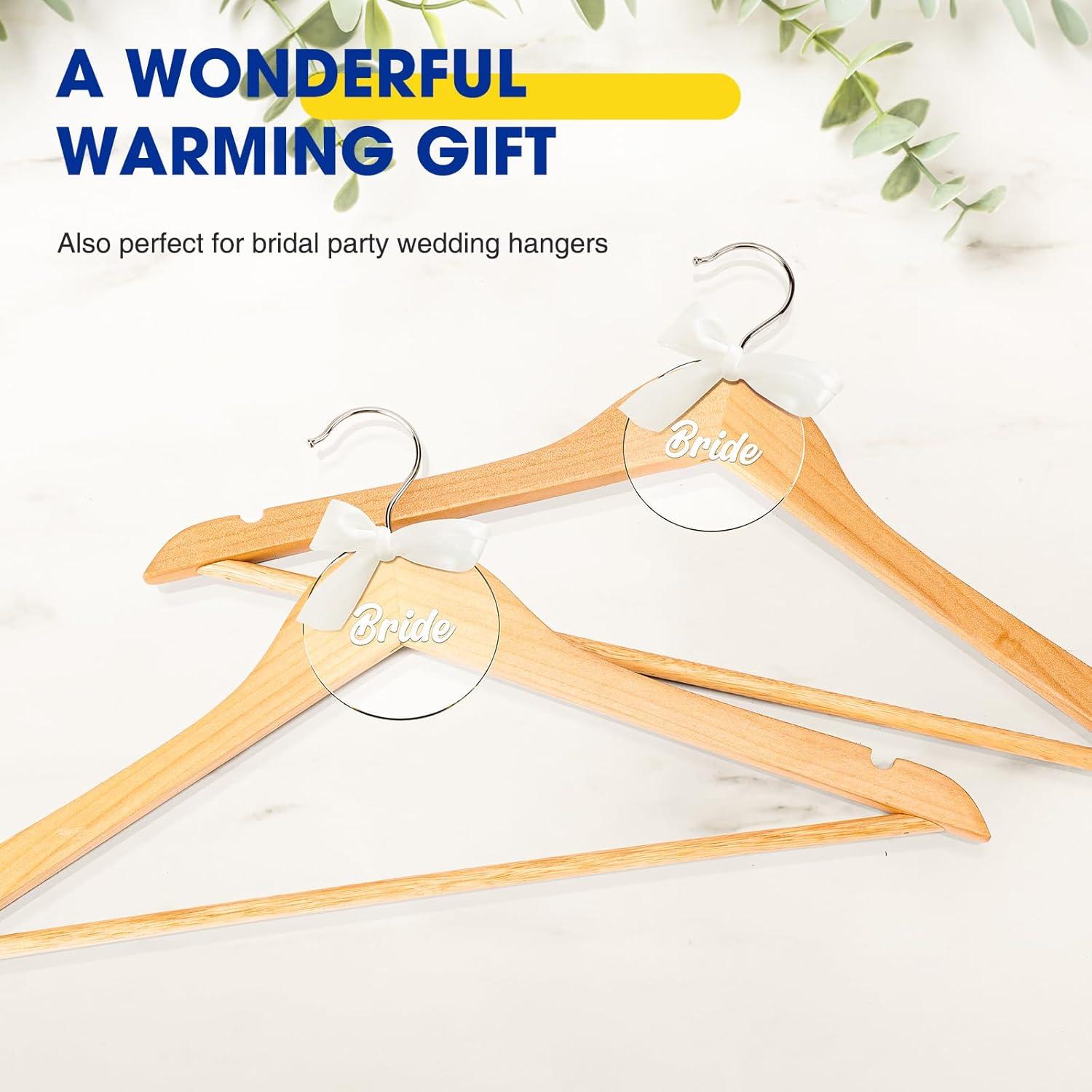 NEWKBO NEWKBO  Polished Wooden Coat Hangers - 30 Pack  Non Slip Pant Bar  Suitable for Shirts  Jackets  Dresses  and Pants - Natural Wood Finish