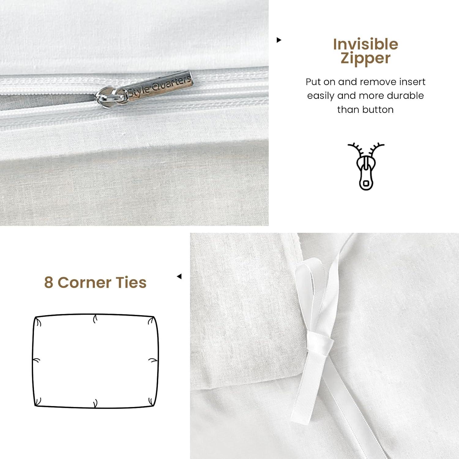 Blue and White Damask Queen Size Microfiber Duvet Cover Set