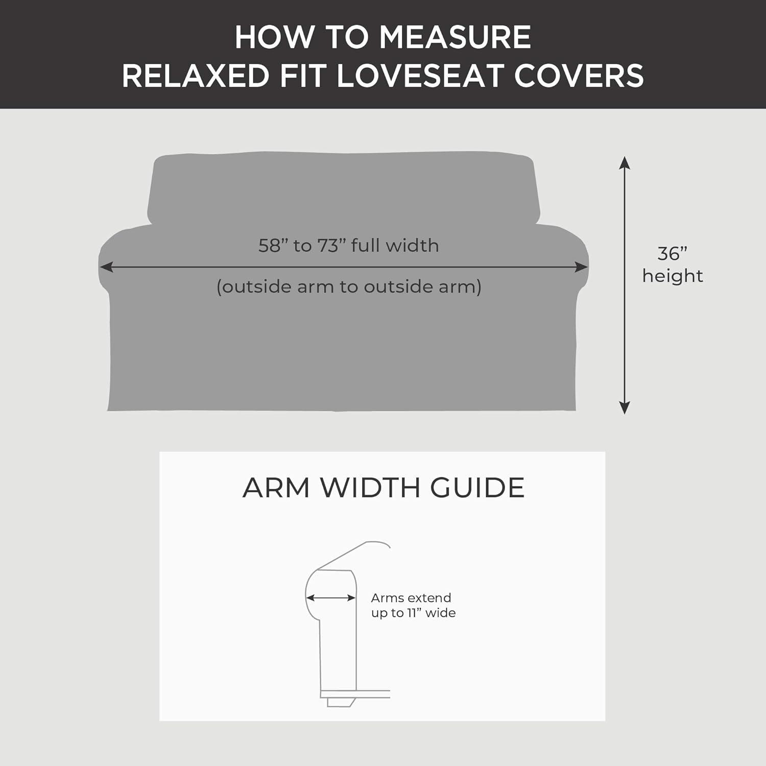 Soft Suede Loveseat Slipcover Chocolate - Sure Fit: Stretch Fit Polyester & Spandex, Indoor Use, Zipper Closure