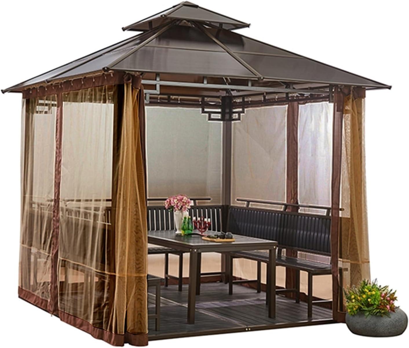 Brown 10' x 12' Universal Gazebo Replacement Mosquito Netting