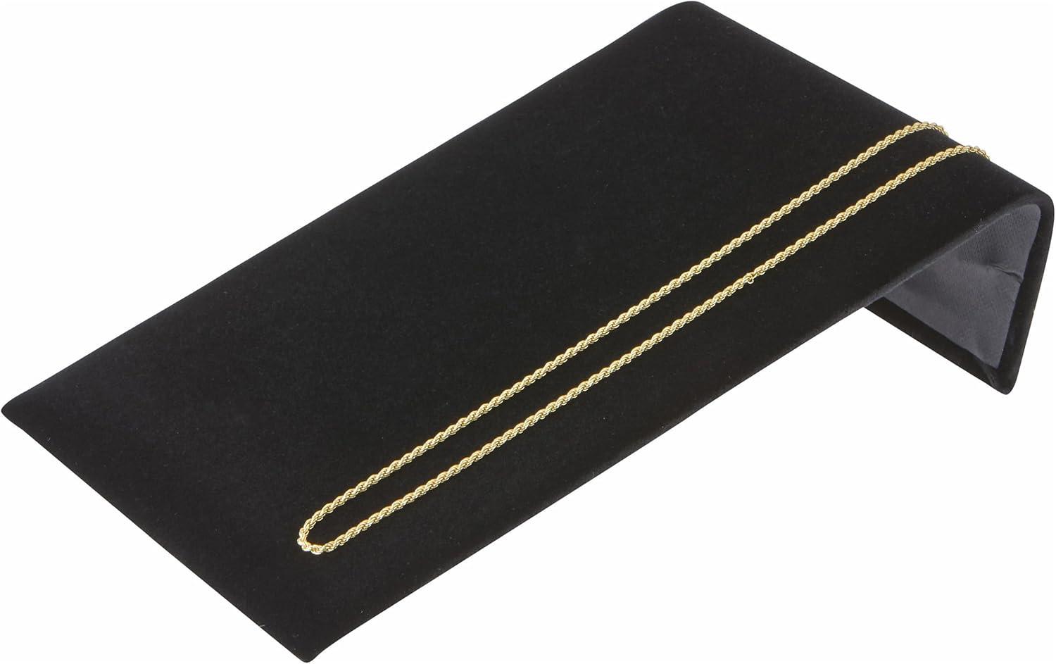 Plymor Black Velvet Bracelet Ramp Display Stand, 4.75" W x 8" D x 2" H