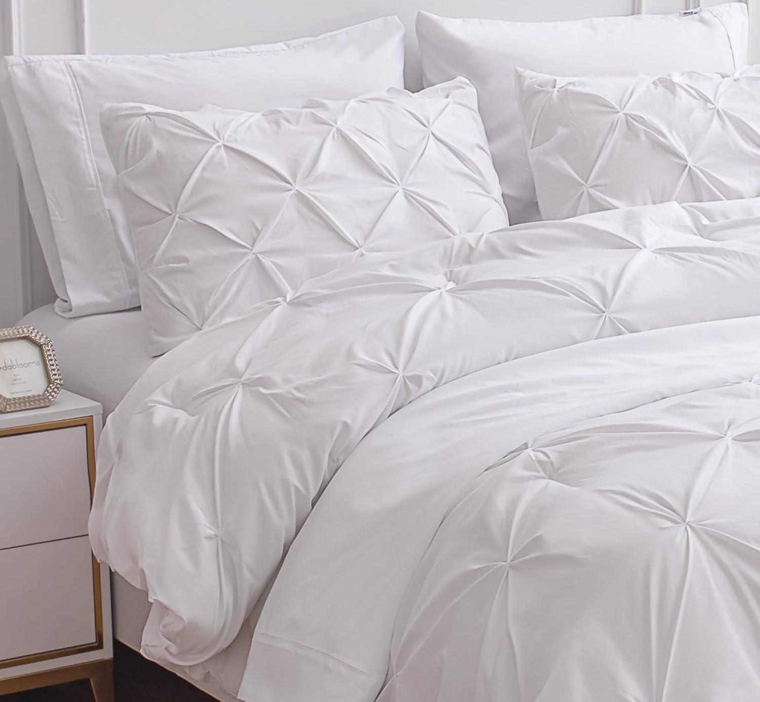 Nestl Bed-in-A-Bag Pleated Comforter Set with Bed Sheets