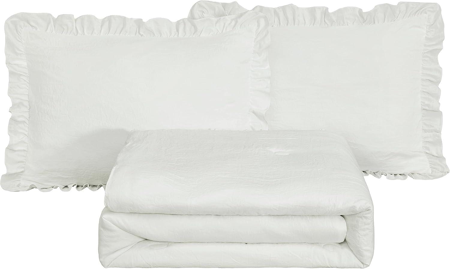 Chezmoi Collection Sinclair French Country Chic Ruffle Skirt Bedspread Set