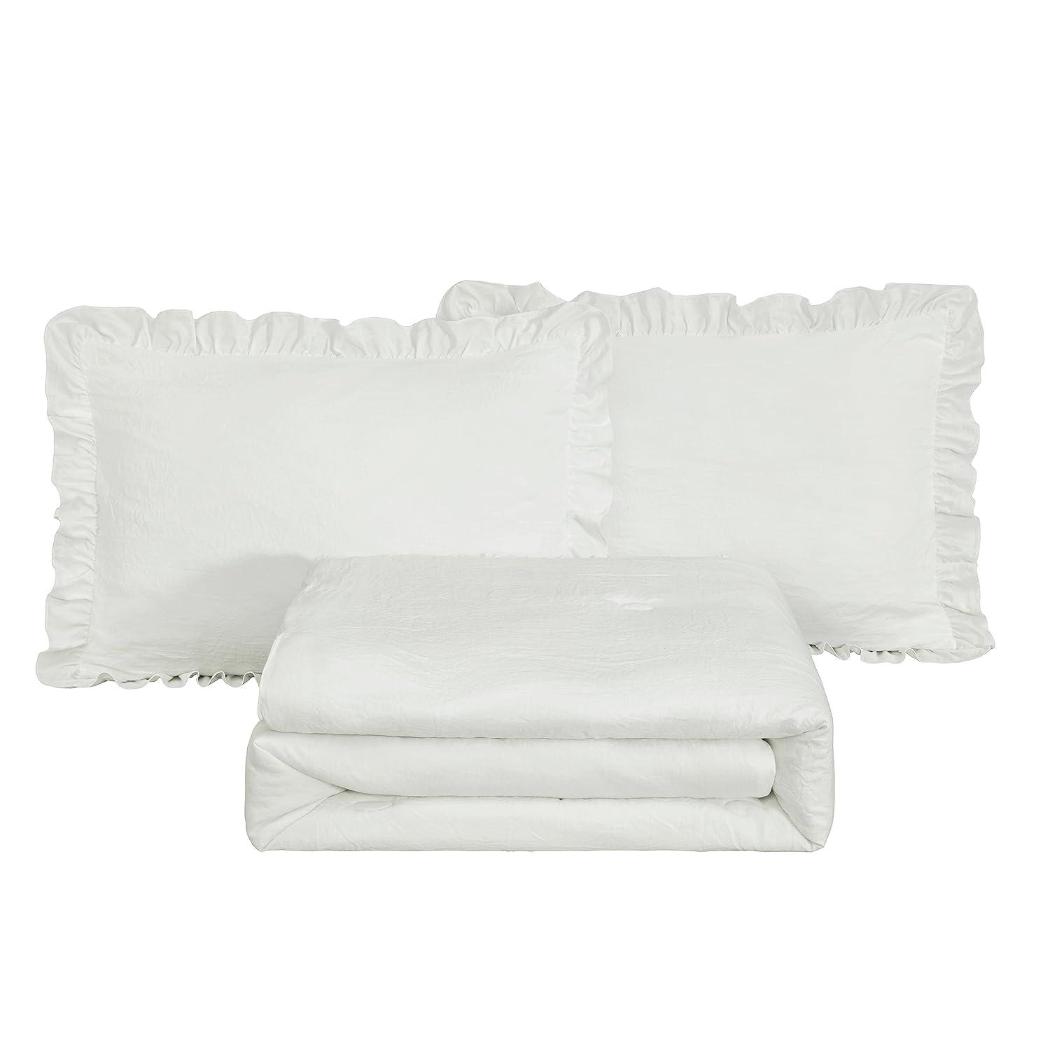 Chezmoi Collection Sinclair French Country Chic Ruffle Skirt Bedspread Set