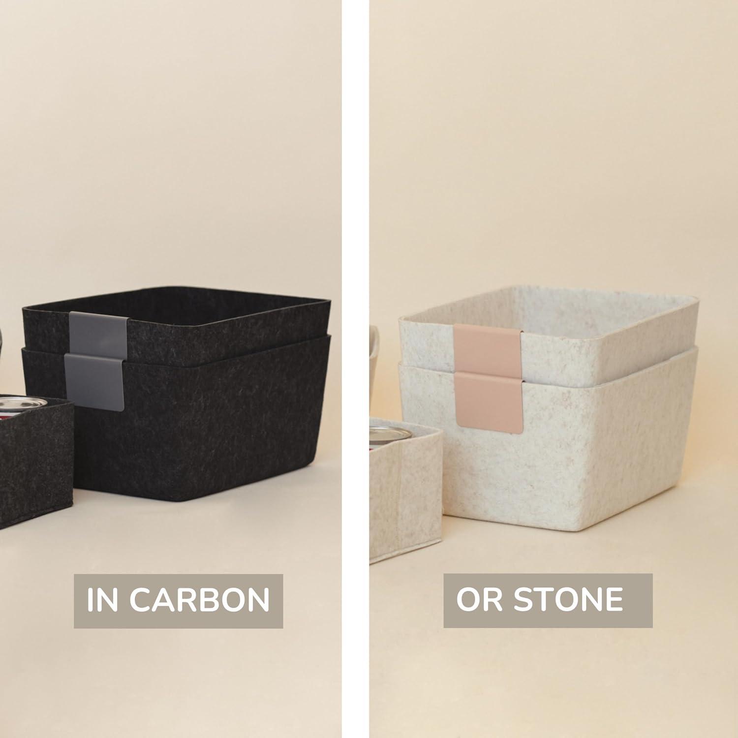 SortJoy Wide Stone Sculpted Storage Bin