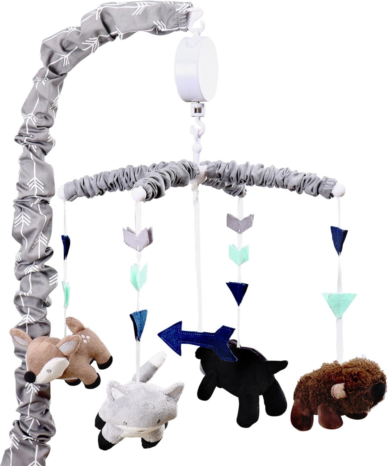 The Peanutshell Woodland Trail Musical Baby Crib Mobile, Forest Animal Theme