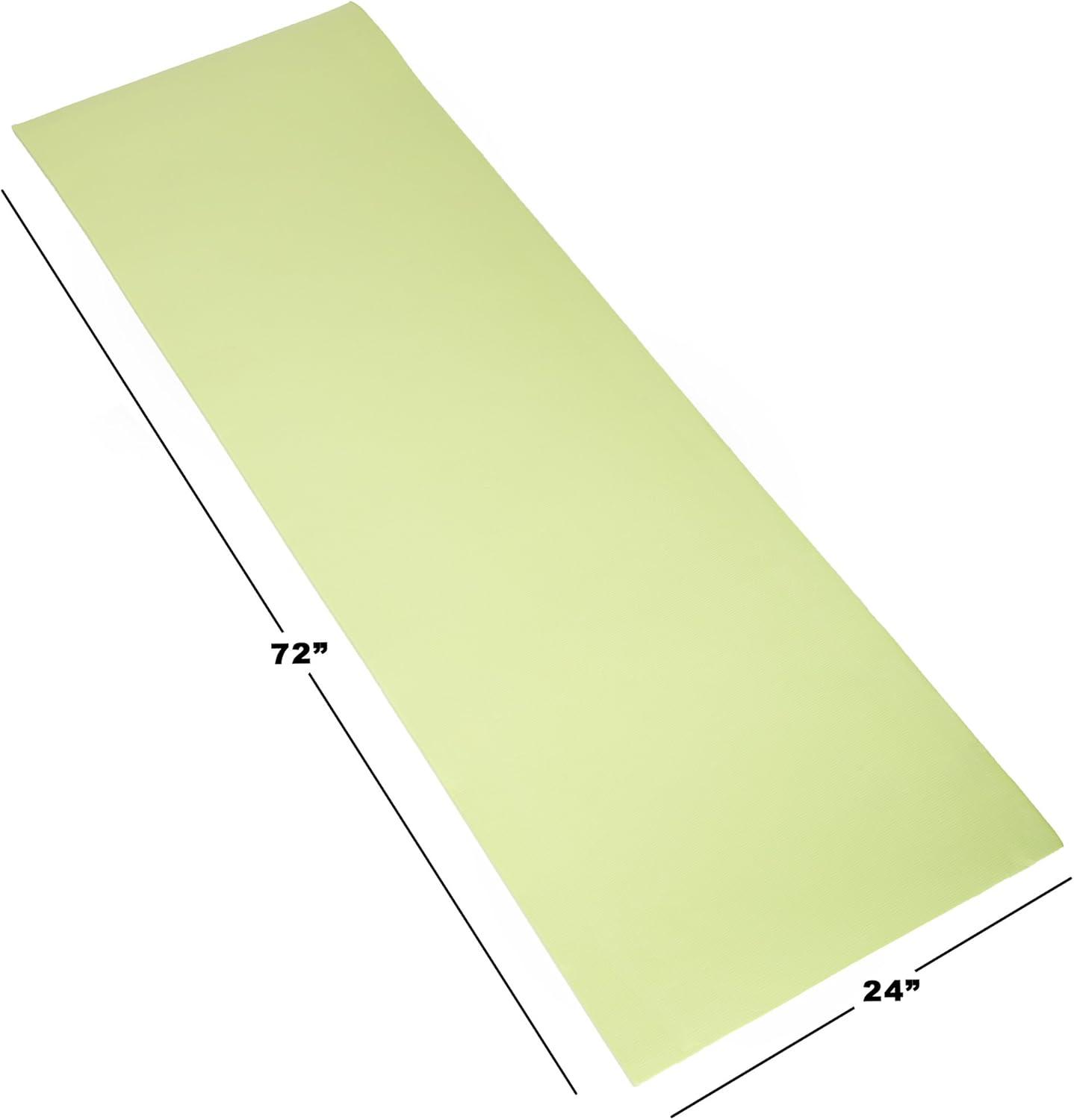 Thick Yoga Mat - Double Sided 1/2-Inch Workout Mat - 72x24-Inch Exercise Mat for Home Gym Fitness or Pilates with Carrying Strap by Wakeman (Green)
