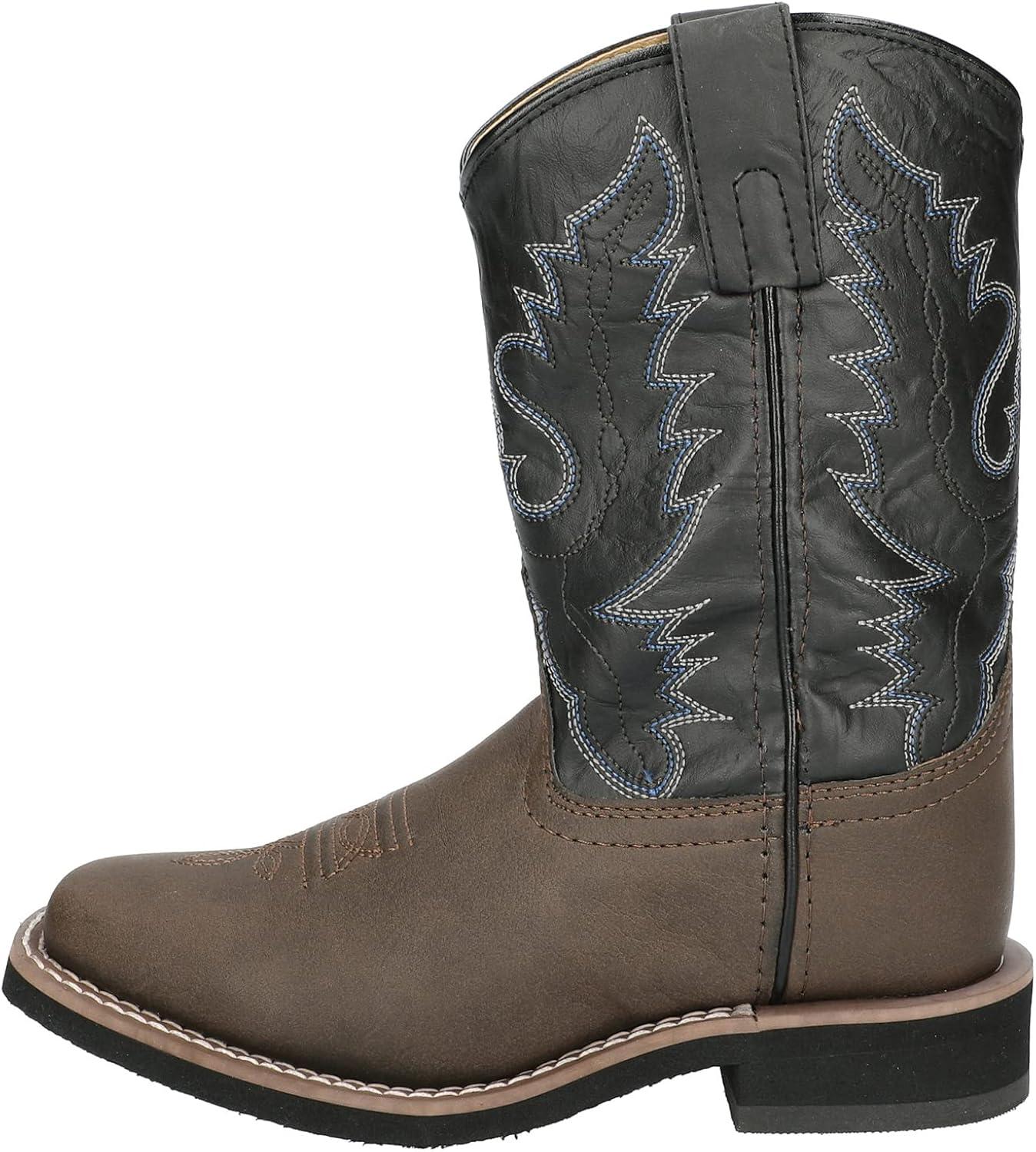SMOKY MOUNTAIN BOOTS Kids Monterey Western Boots, Color: Brown/Black, Size: 6 (1575T-6R)