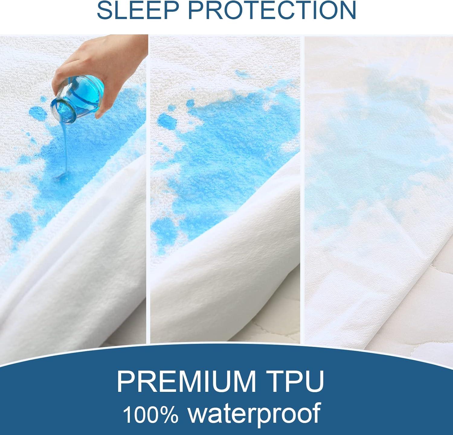 SPRINGSPIRIT Terry Mattress Protector Cover Waterproof