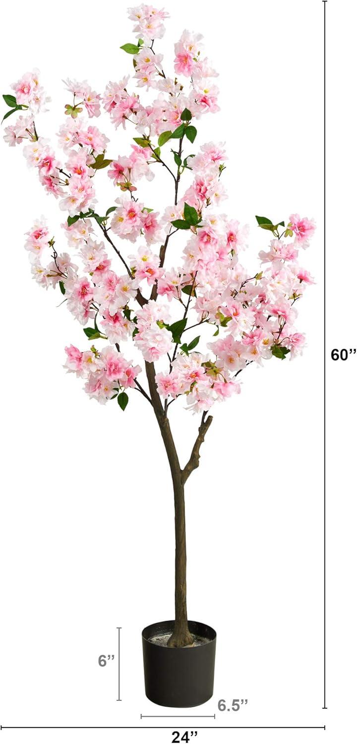 Nearly Natural 5-ft Cherry Blossom Artificial Tree