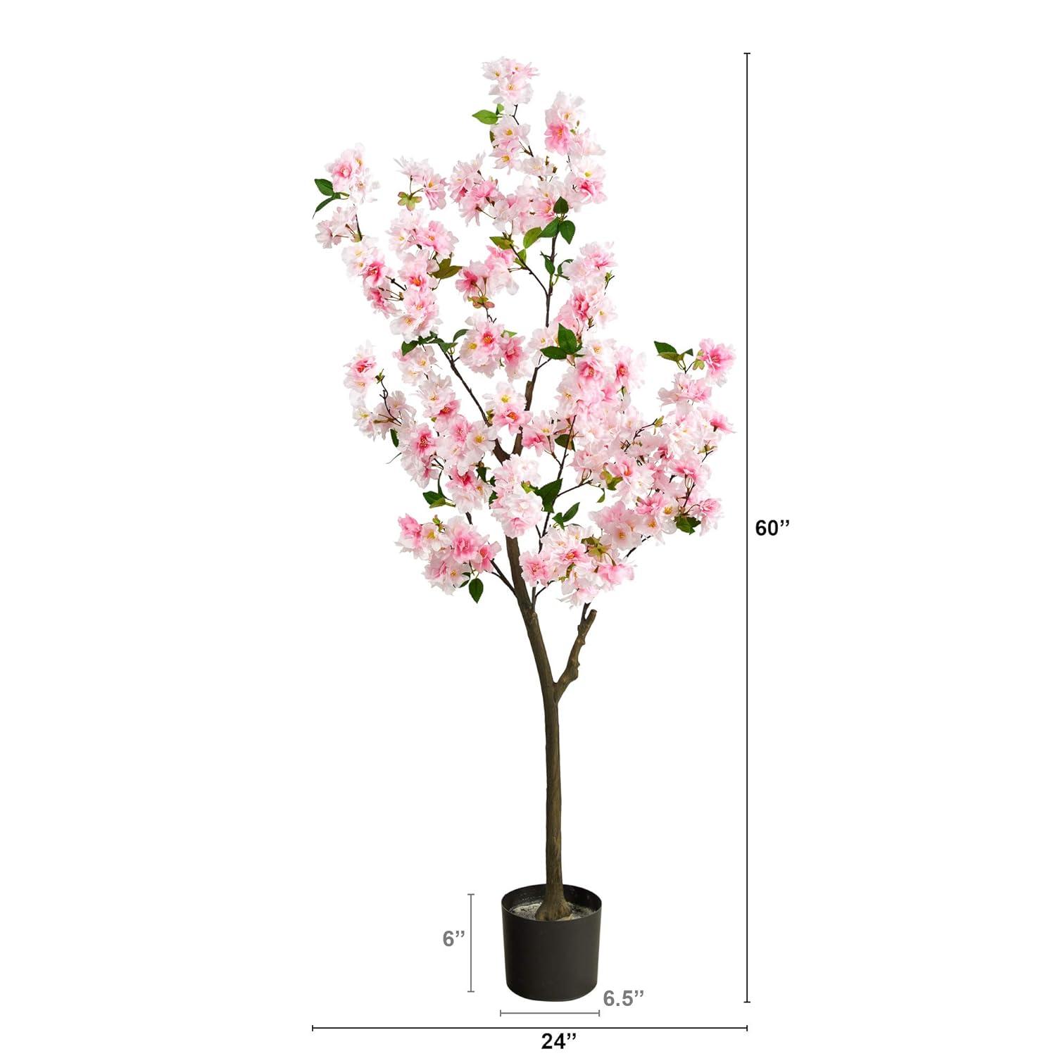 Nearly Natural 5-ft Cherry Blossom Artificial Tree