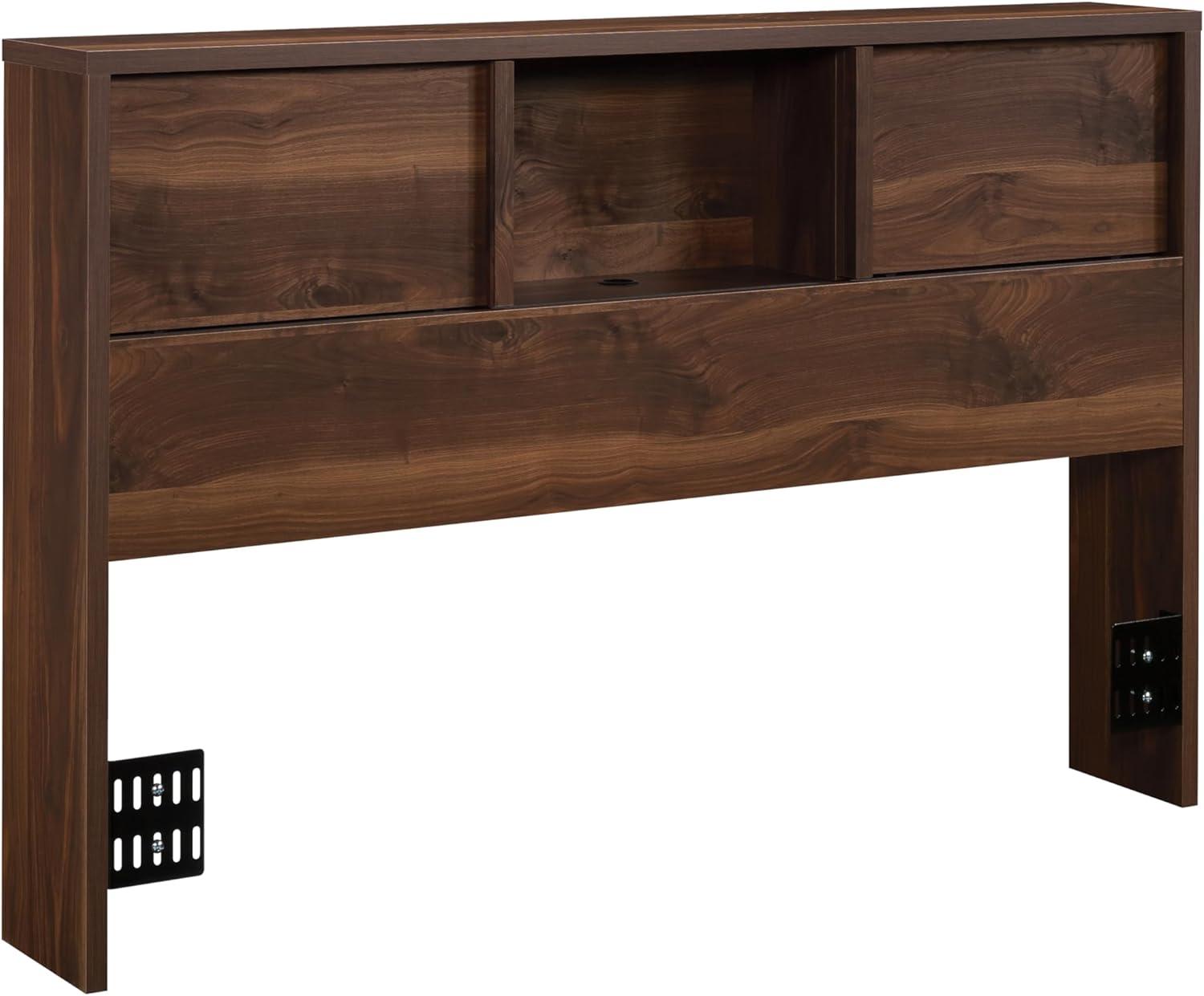 Sauder Full/Queen Harvey Park Headboard Grand Walnut: MDF Bookcase Design, Storage, CARB Certified