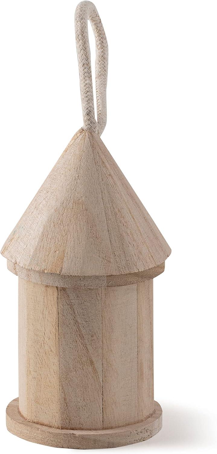 5" Wooden Hut Birdhouse by Make Market - Unfinished Birdhouse Made of 100% Wood, Outdoor Nesting Boxes - Bulk 12 Pack