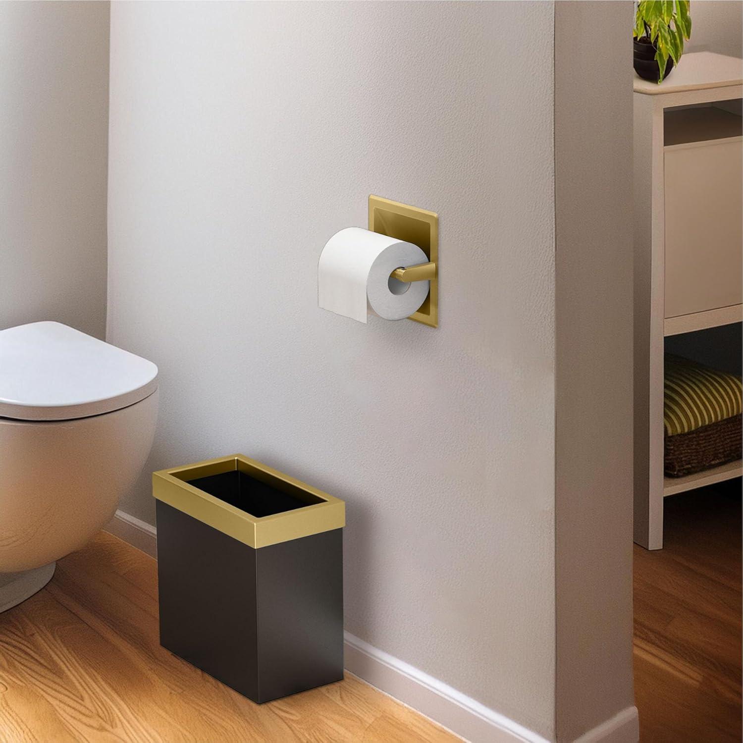 Recessed Toilet Paper Holder with Pivoting Arm