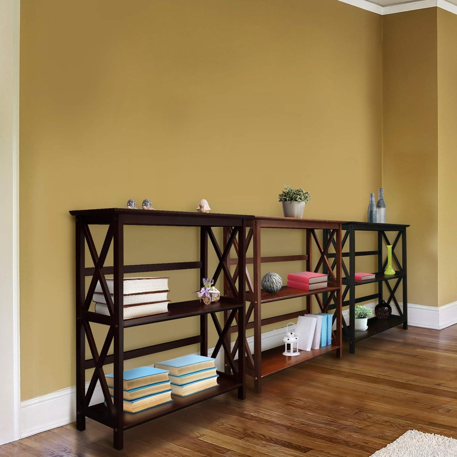 Montego 3-Shelf Bookcase-Black