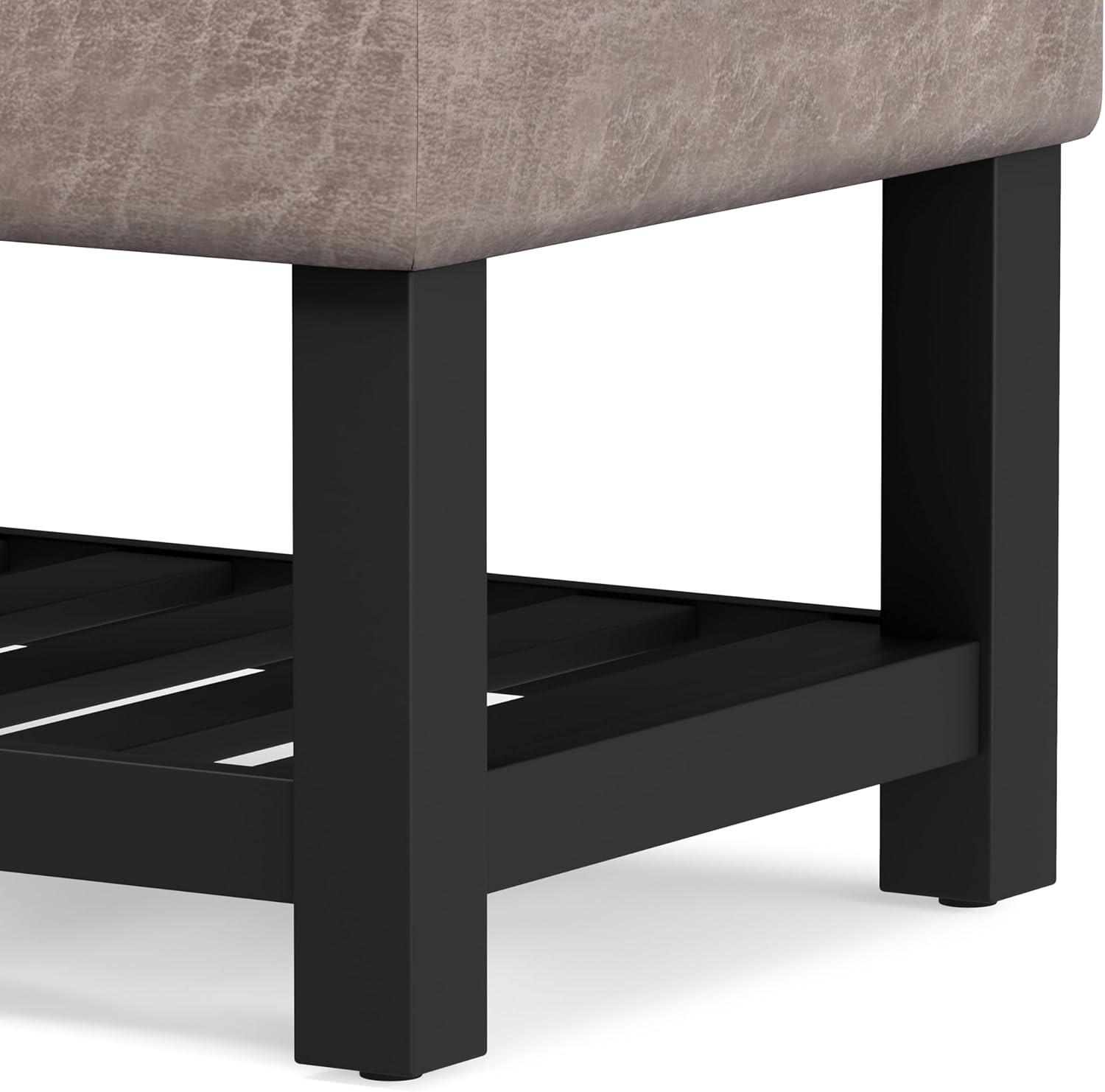 Simpli Home Cosmopolitan 44"W Transitional Tufted Storage Ottoman Bench with Lift Top
