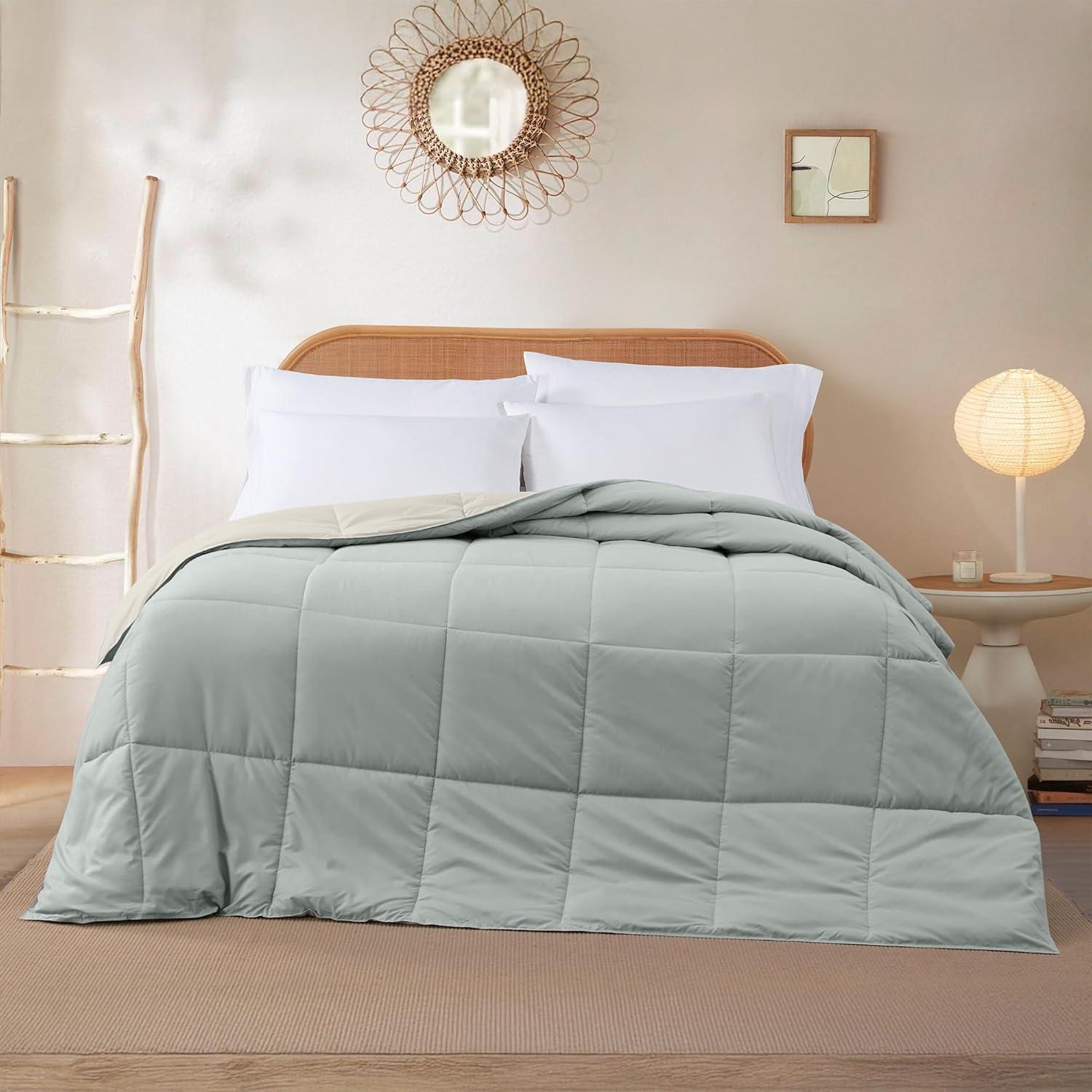 Modern Threads Modern Threads Sanctuary by PCT Down Alternative Microfiber Quilted Reversible Comforter & Duvet Insert - Soft, Comfortable Alternative to Goose Down - Bedding for All Seasons