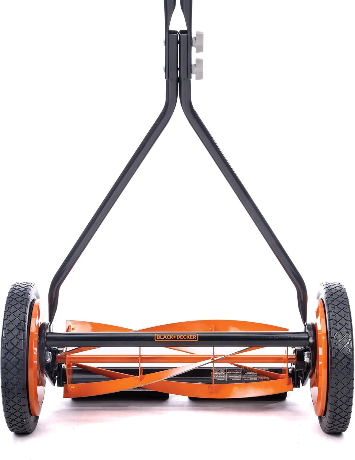 16 in. 4-Blade Manual Walk Behind Reel Lawn Mower