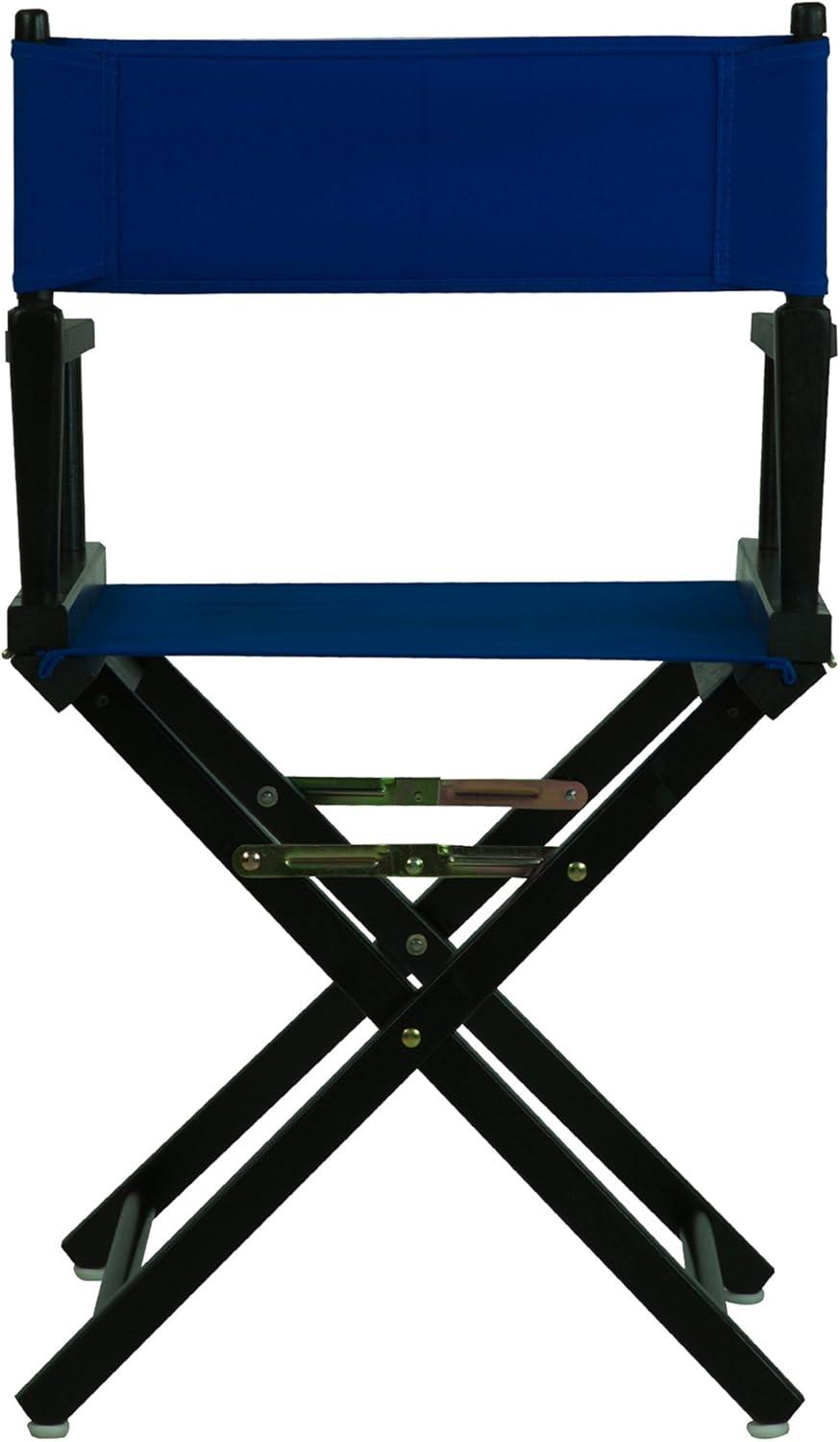 Classic Foldable Director's Chair in Royal Blue & Black