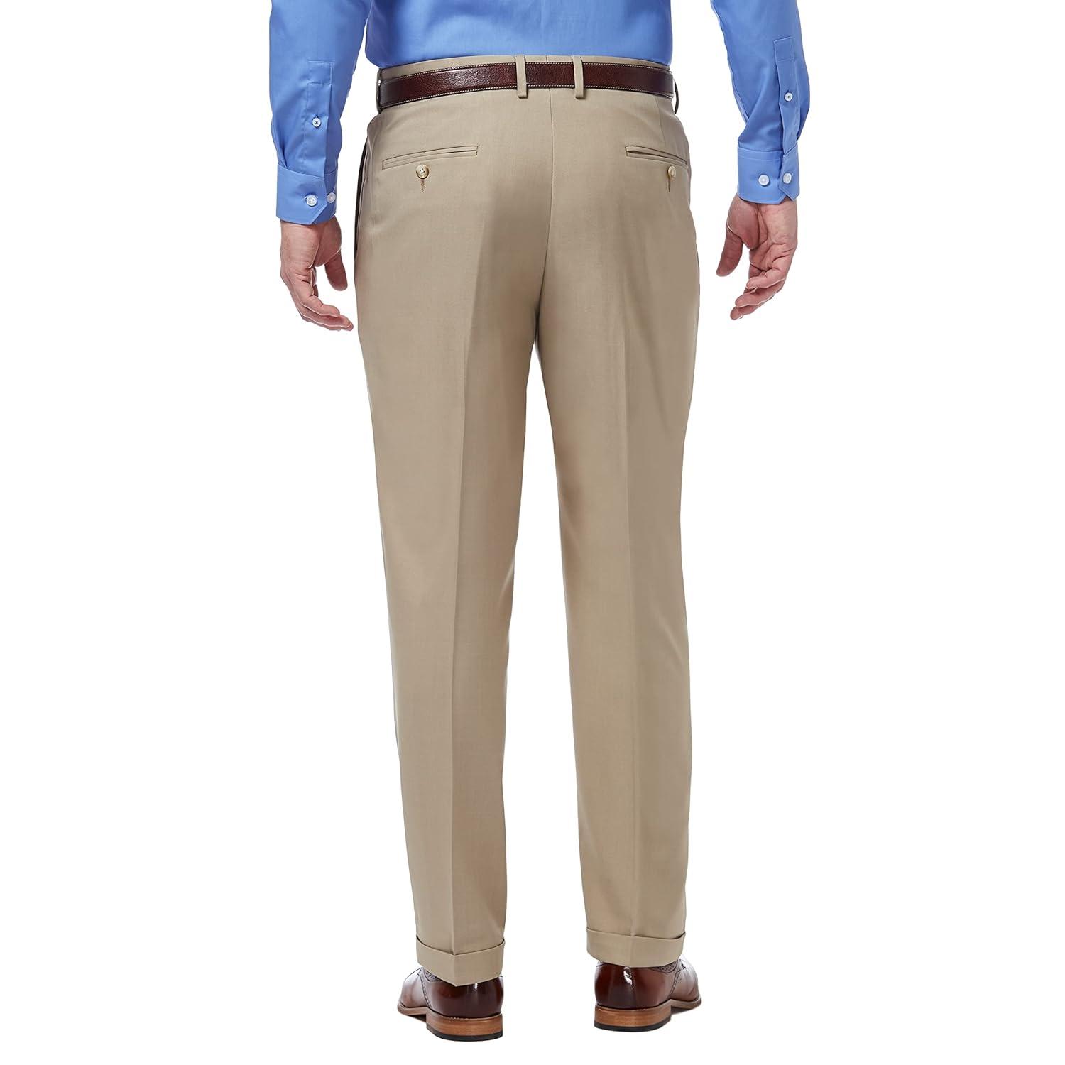 Haggar Men's Premium Comfort Classic Fit Pleat Front Dress Pant (Regular And Big & Tall Sizes)