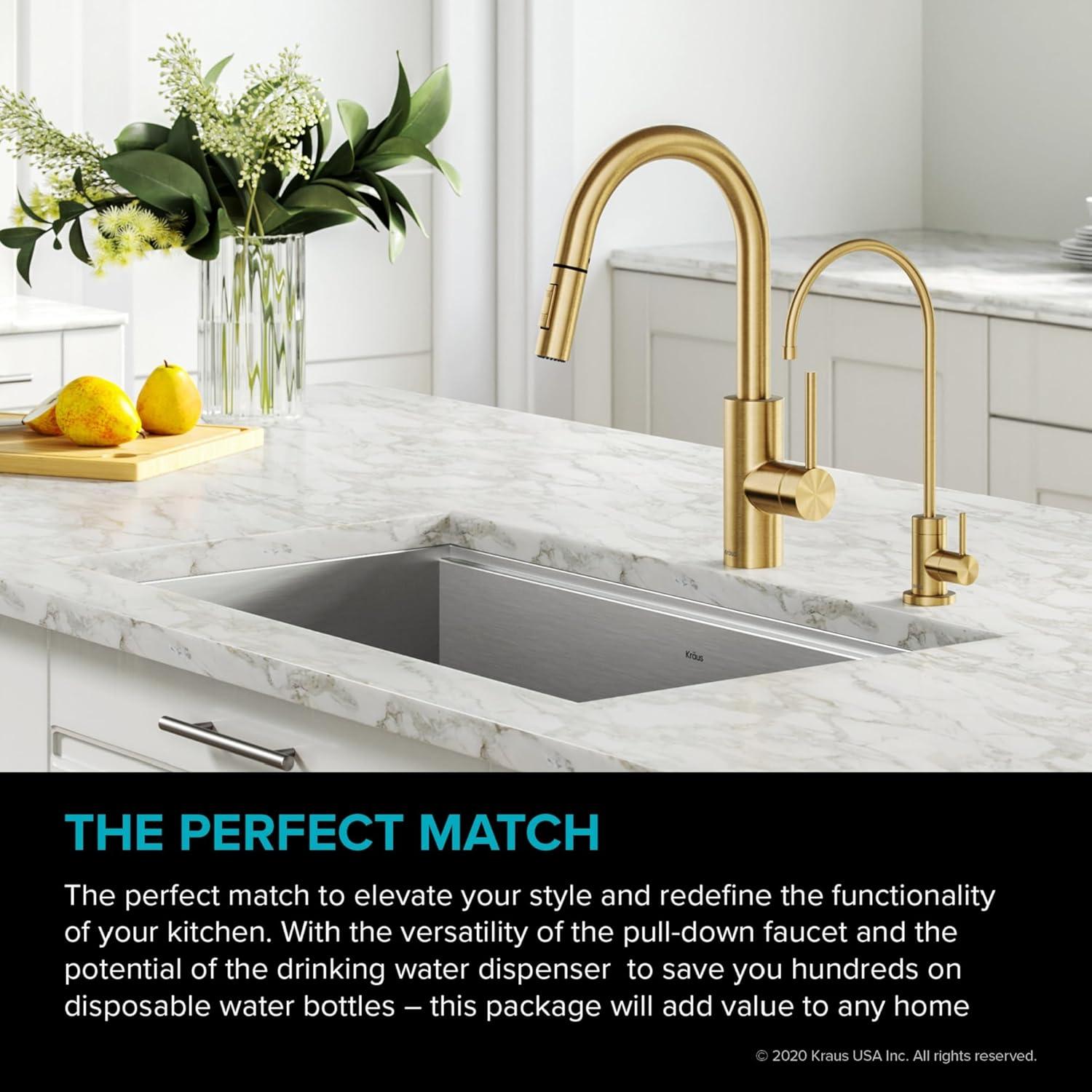 Oletto 2-in-1 Pull-Down Single Handle Kitchen Faucet