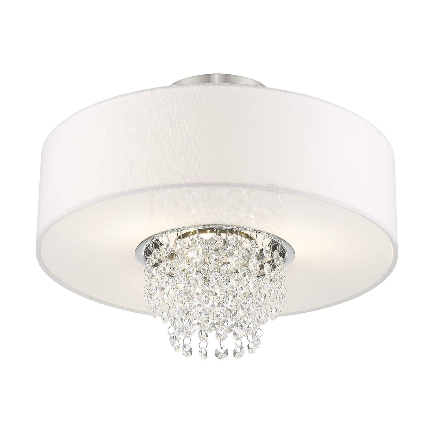 Livex Lighting Carlisle 3 - Light Semi-Flush Mount in  Brushed Nickel