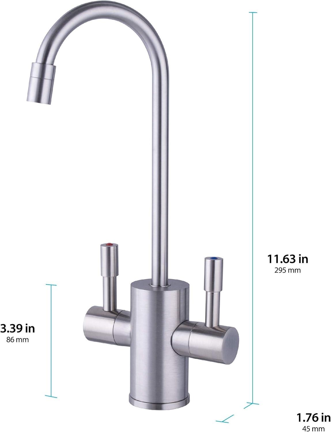 Ready Hot Dual Lever Kitchen Faucet with Hot Water Dispenser