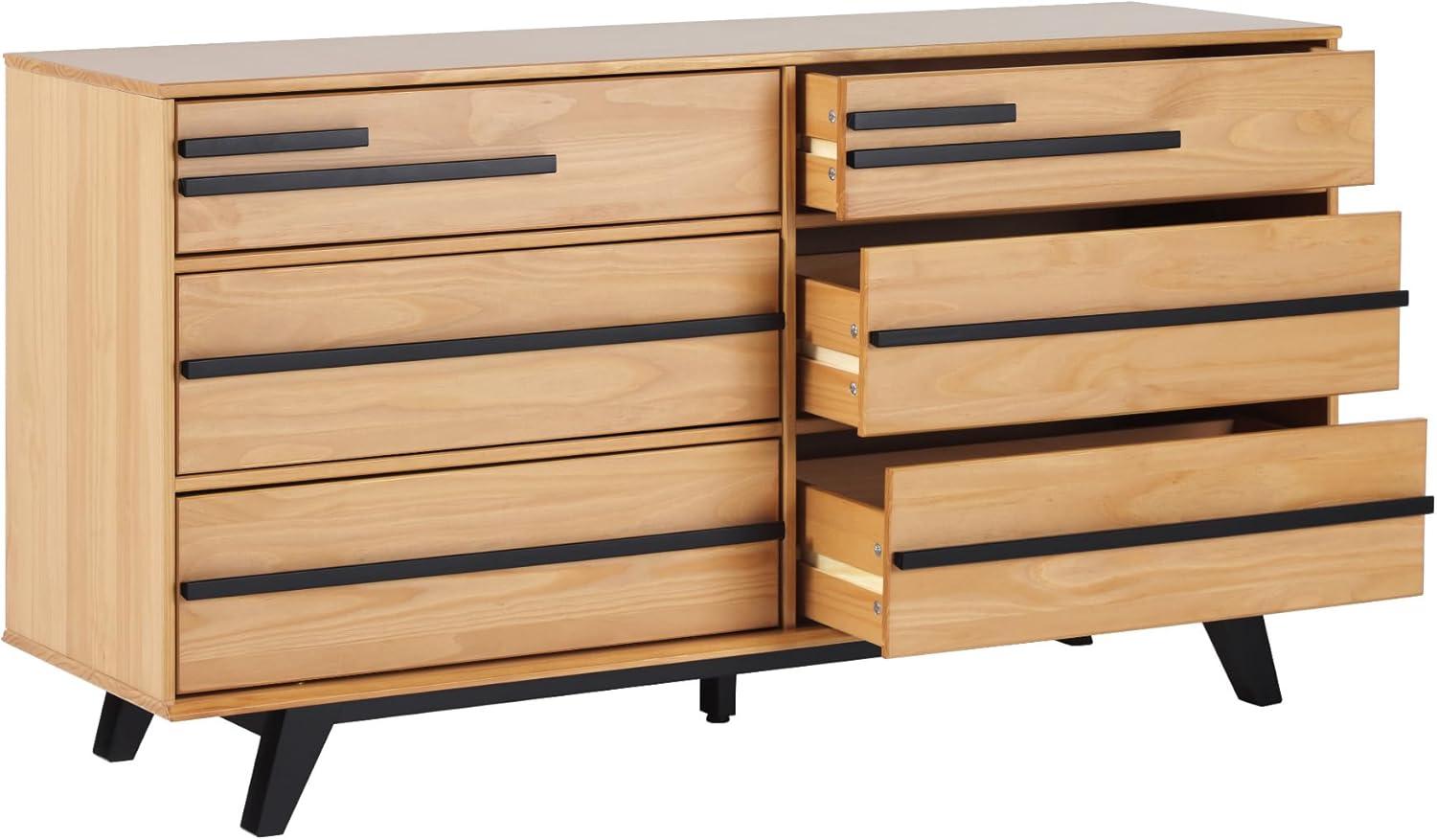 Amiliya Modern Solid Wood Detailed 6-Drawer Dresser