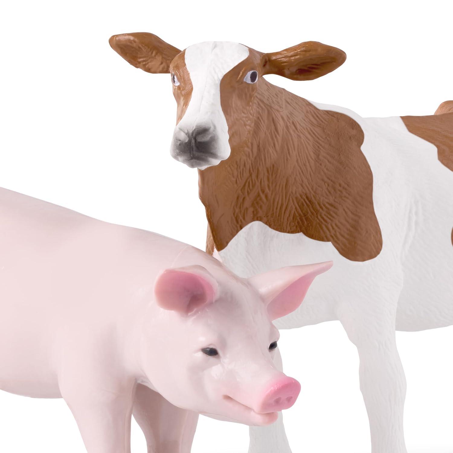 Terra by Battat - Farm Animals (Donkey, Cow, Pig) - Farm Animal Toys with Donkey Toy for Kids 3+ Pc, Multi